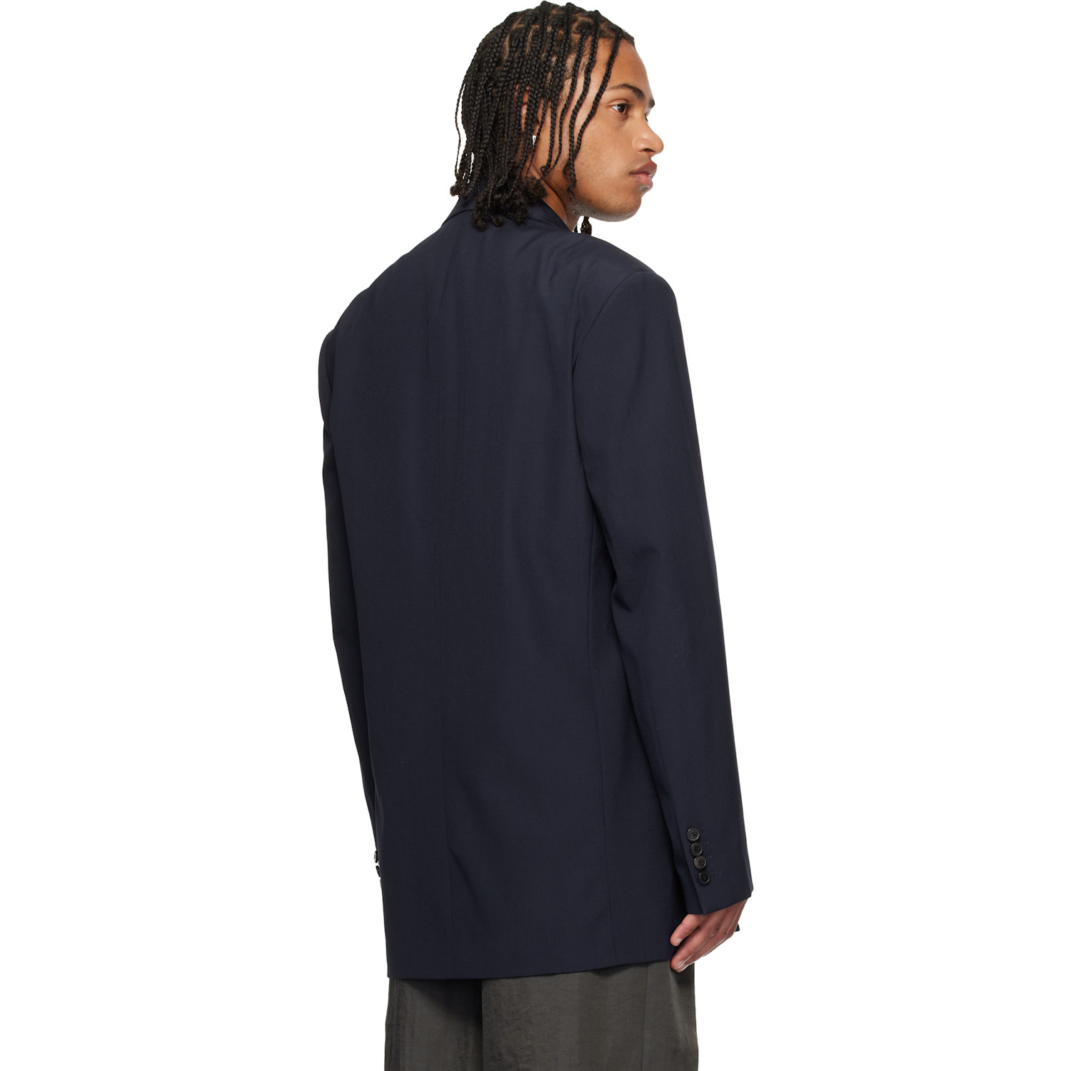  Dries Van Noten Navy Wool Blazer 