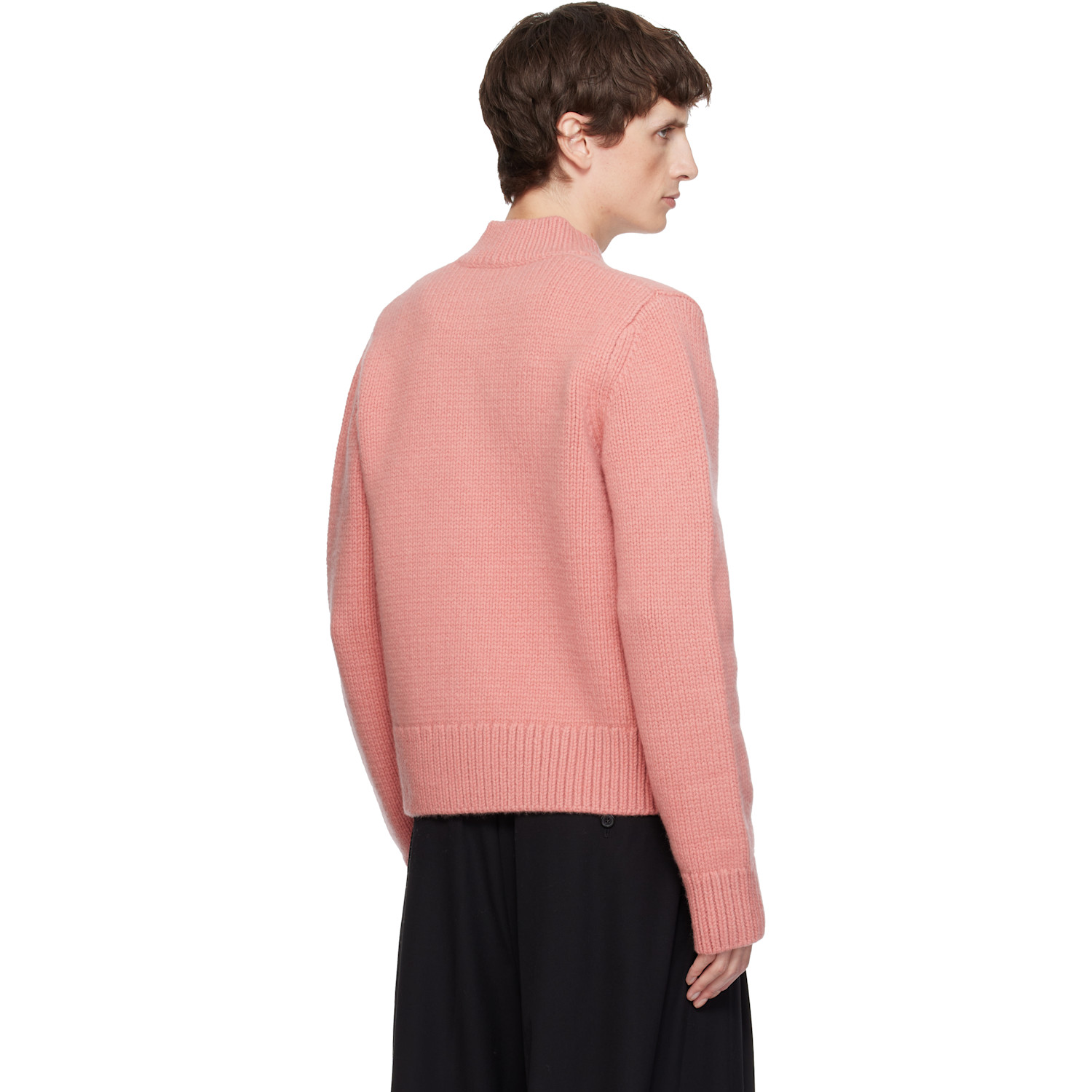  Dries Van Noten Pink Wool & Cashmere Cardigan 