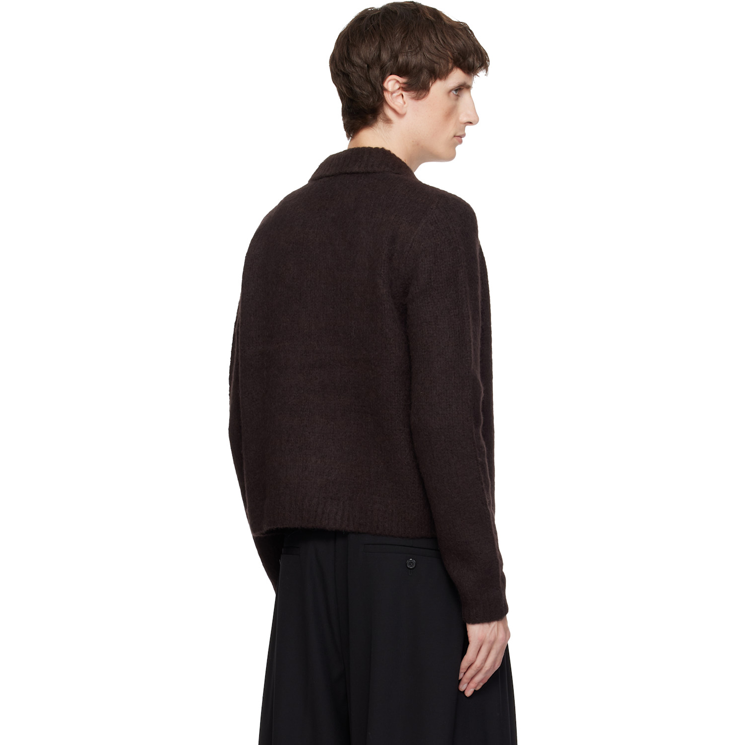  Dries Van Noten Brown Brushed Cardigan 