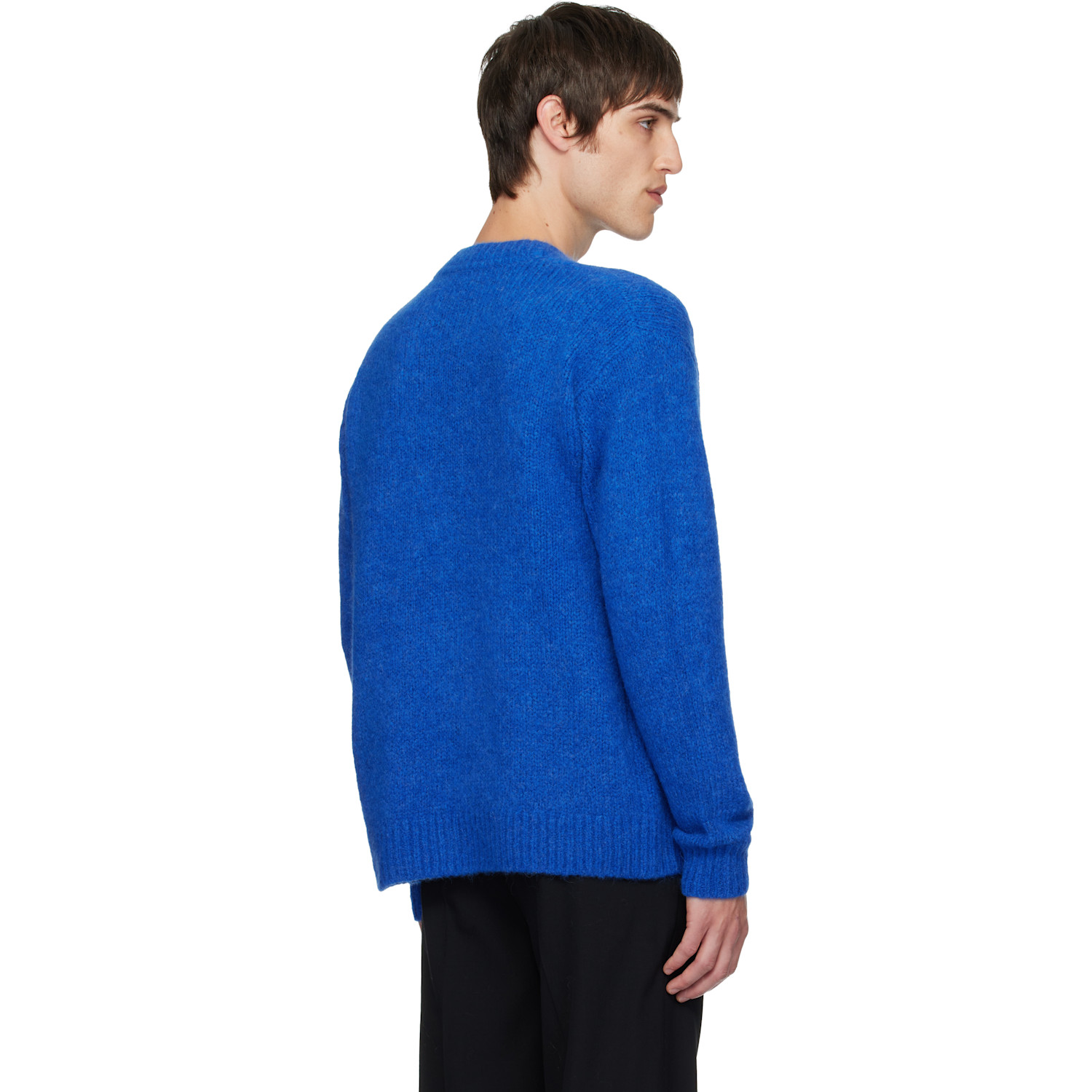  Dries Van Noten Blue Alpaca Cardigan 