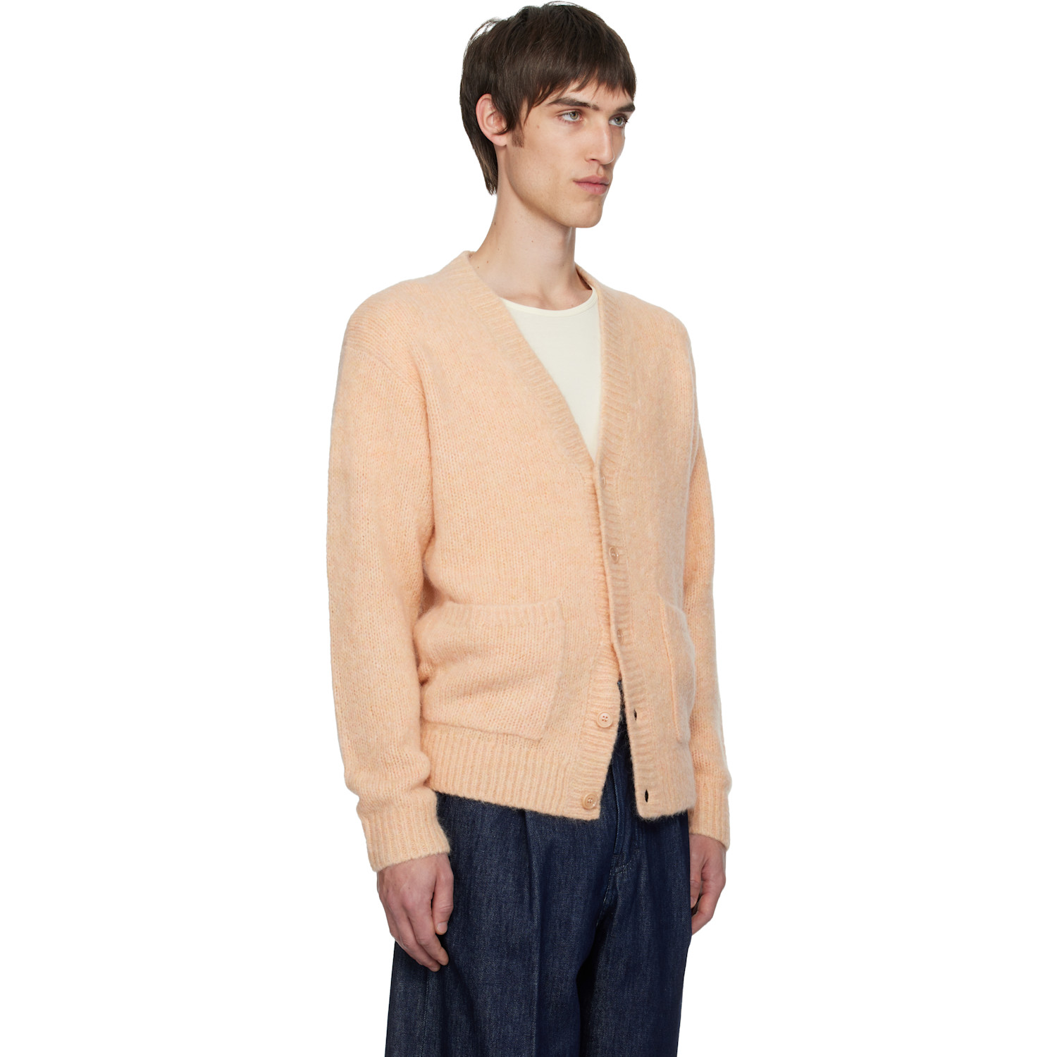  Dries Van Noten Pink Alpaca Cardigan 