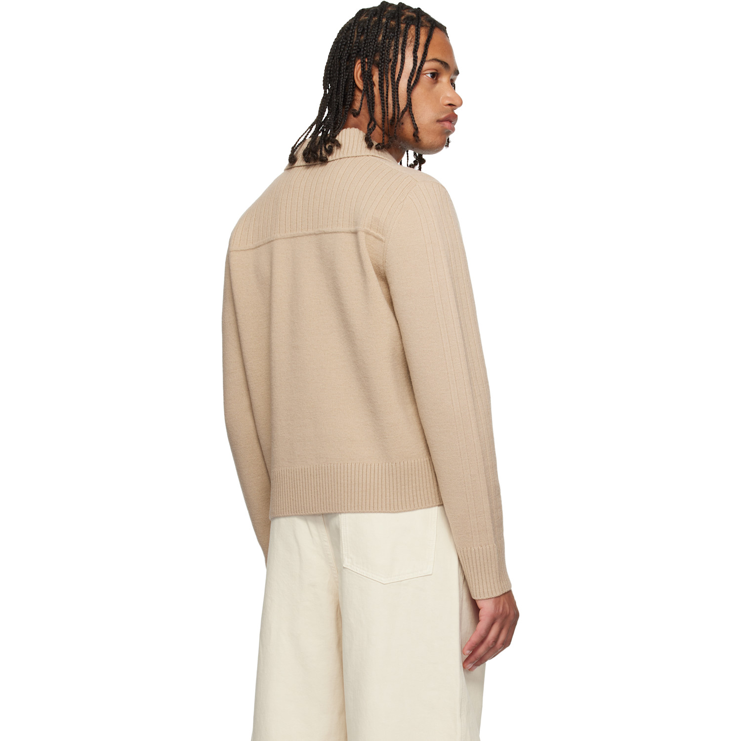  Dries Van Noten Beige Wool Cardigan 