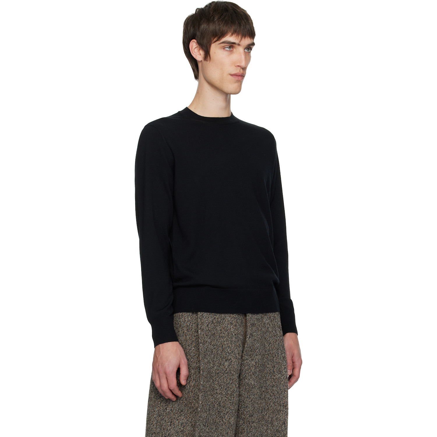  Dries Van Noten Black Merino Wool Sweater 