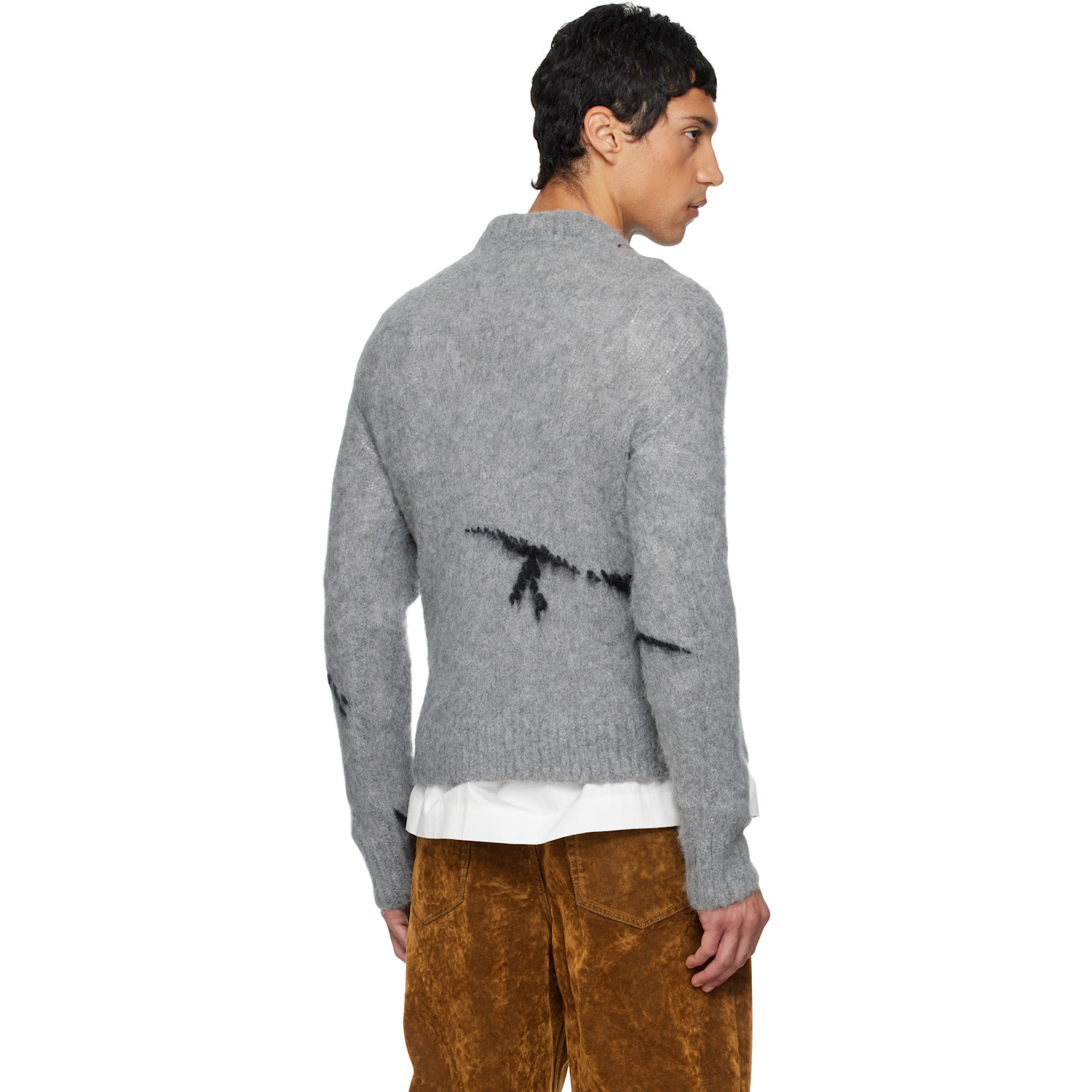  Dries Van Noten Gray Alpaca Sweater 
