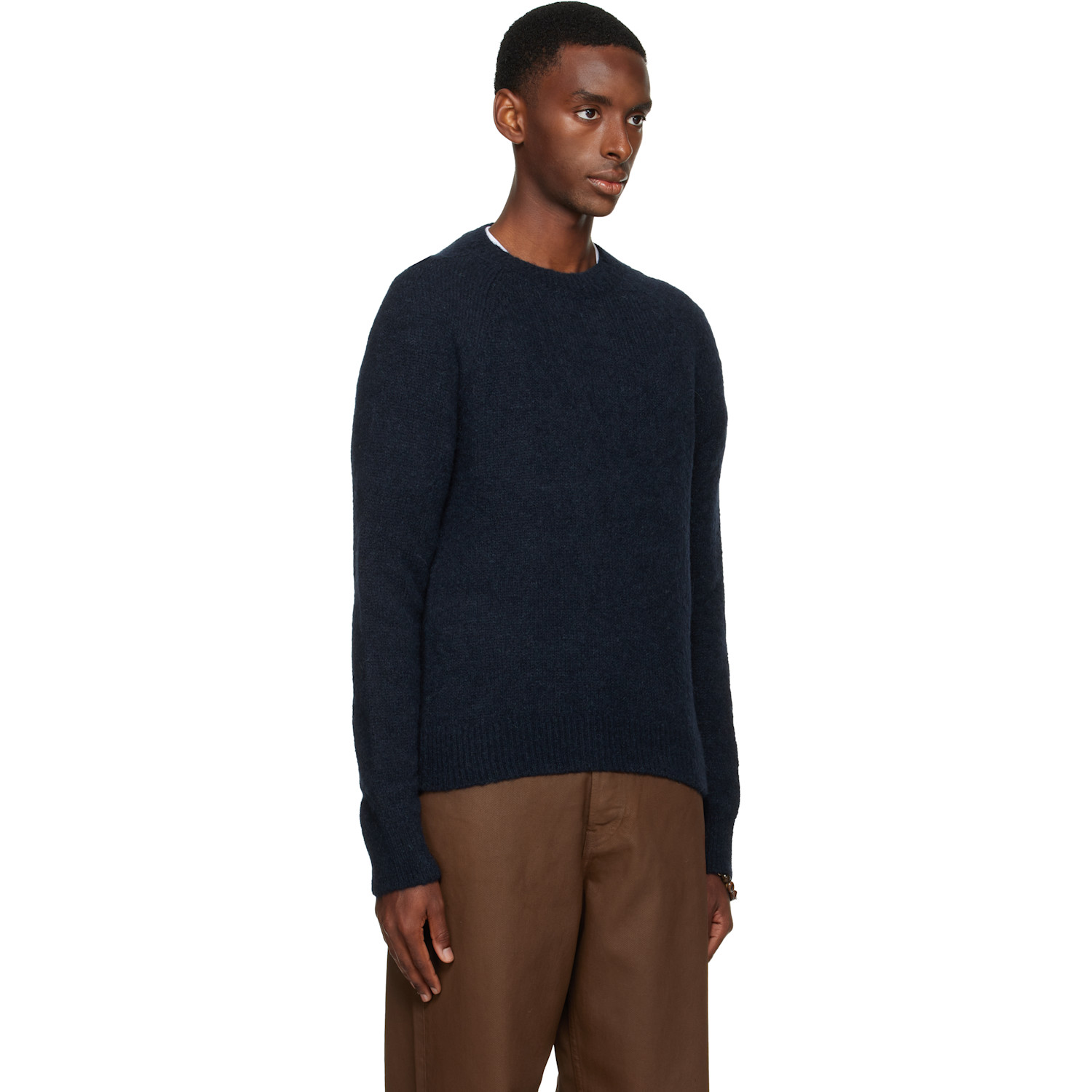  Dries Van Noten Navy Crewneck Sweater 