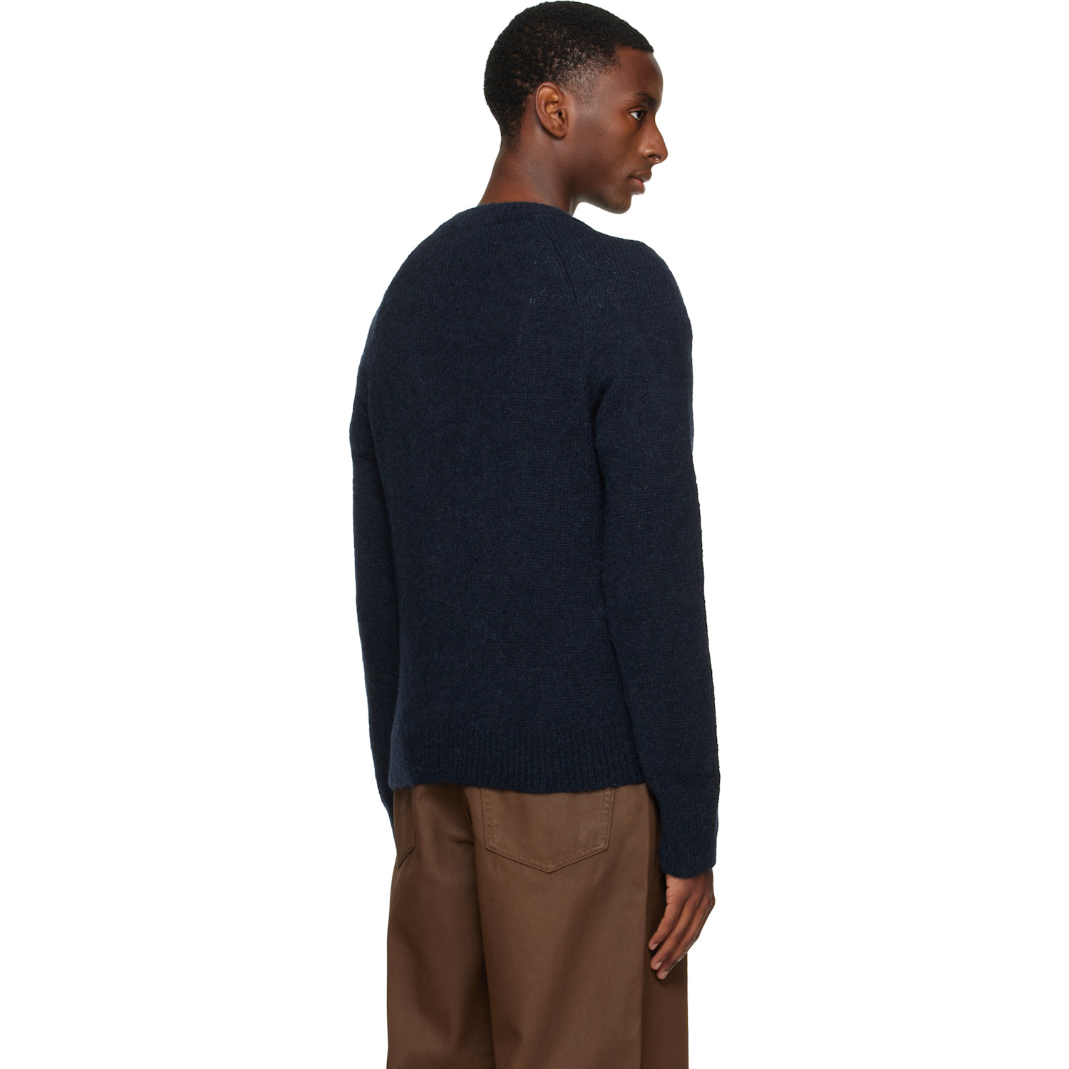  Dries Van Noten Navy Crewneck Sweater 