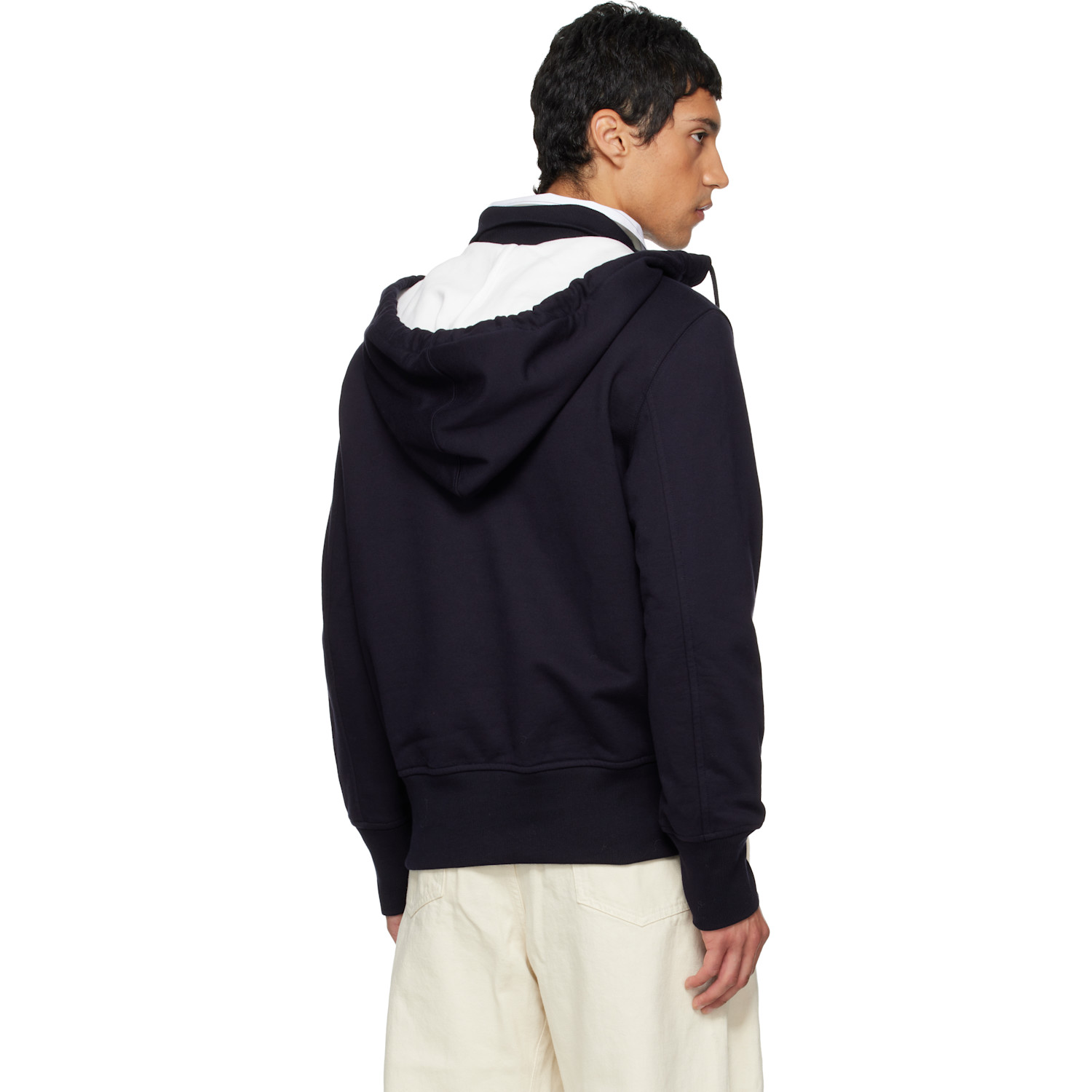  Dries Van Noten Navy Half-zip Hoodie 