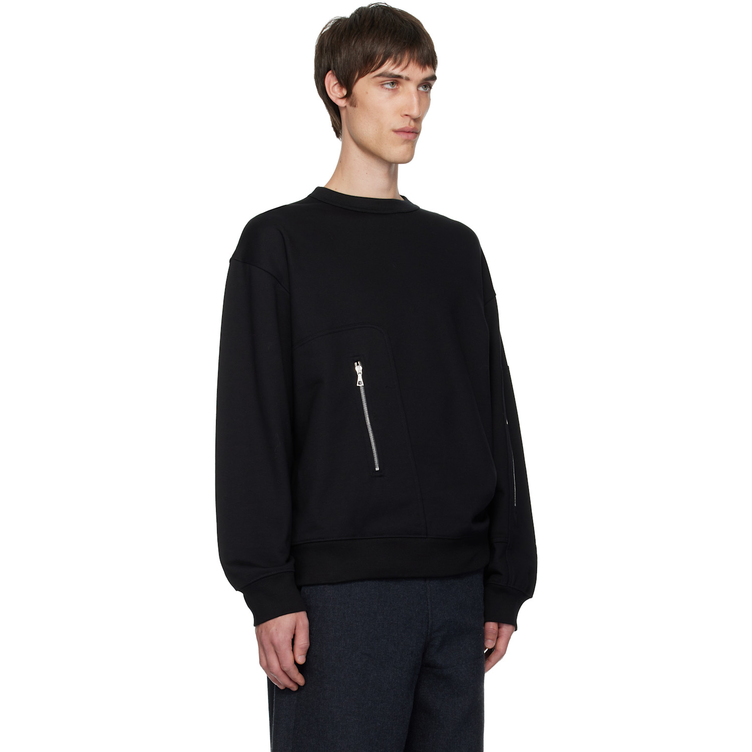  Dries Van Noten Black Strap Sweatshirt 