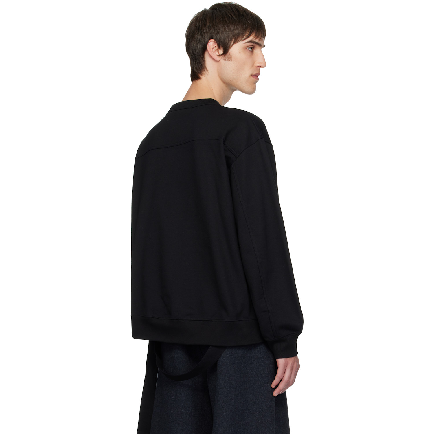  Dries Van Noten Black Strap Sweatshirt 