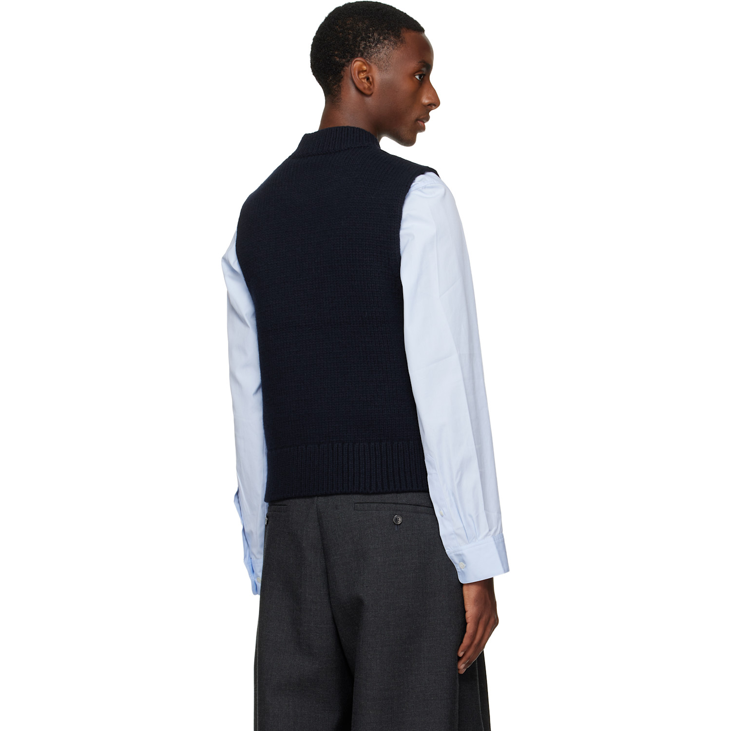  Dries Van Noten Navy Merino Wool Turtleneck 