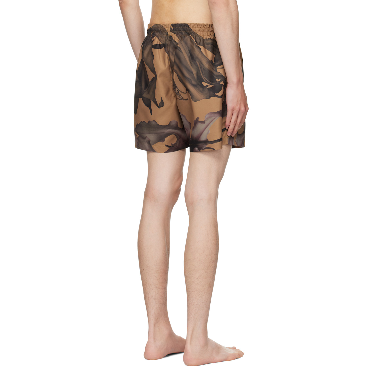  Dries Van Noten Beige & Brown Patterned Swim Shorts 