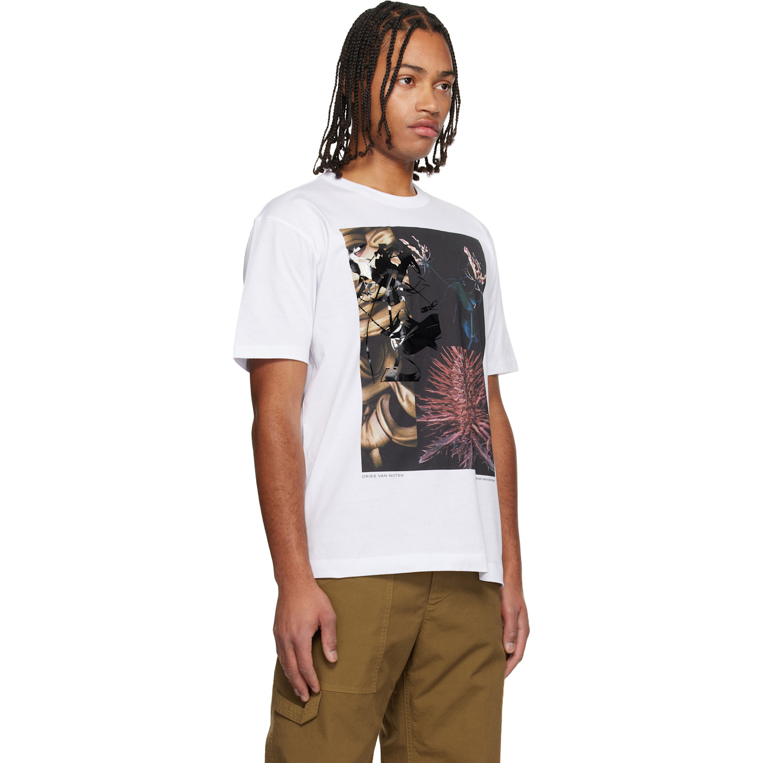  Dries Van Noten White Printed T-shirt 
