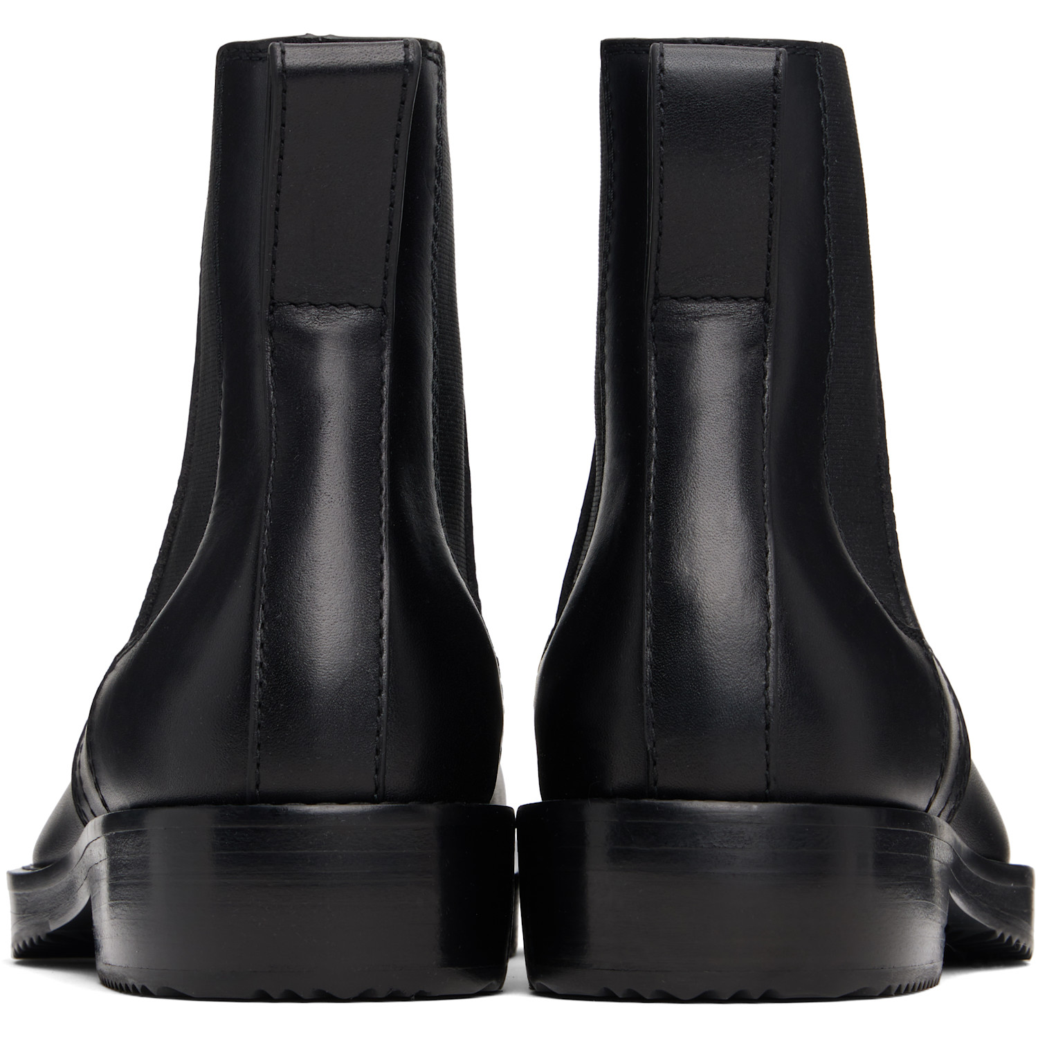  Dries Van Noten Black Leather Chelsea Boots 