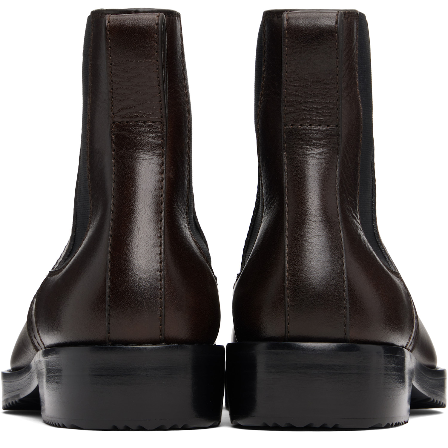  Dries Van Noten Brown Leather Chelsea Boots 