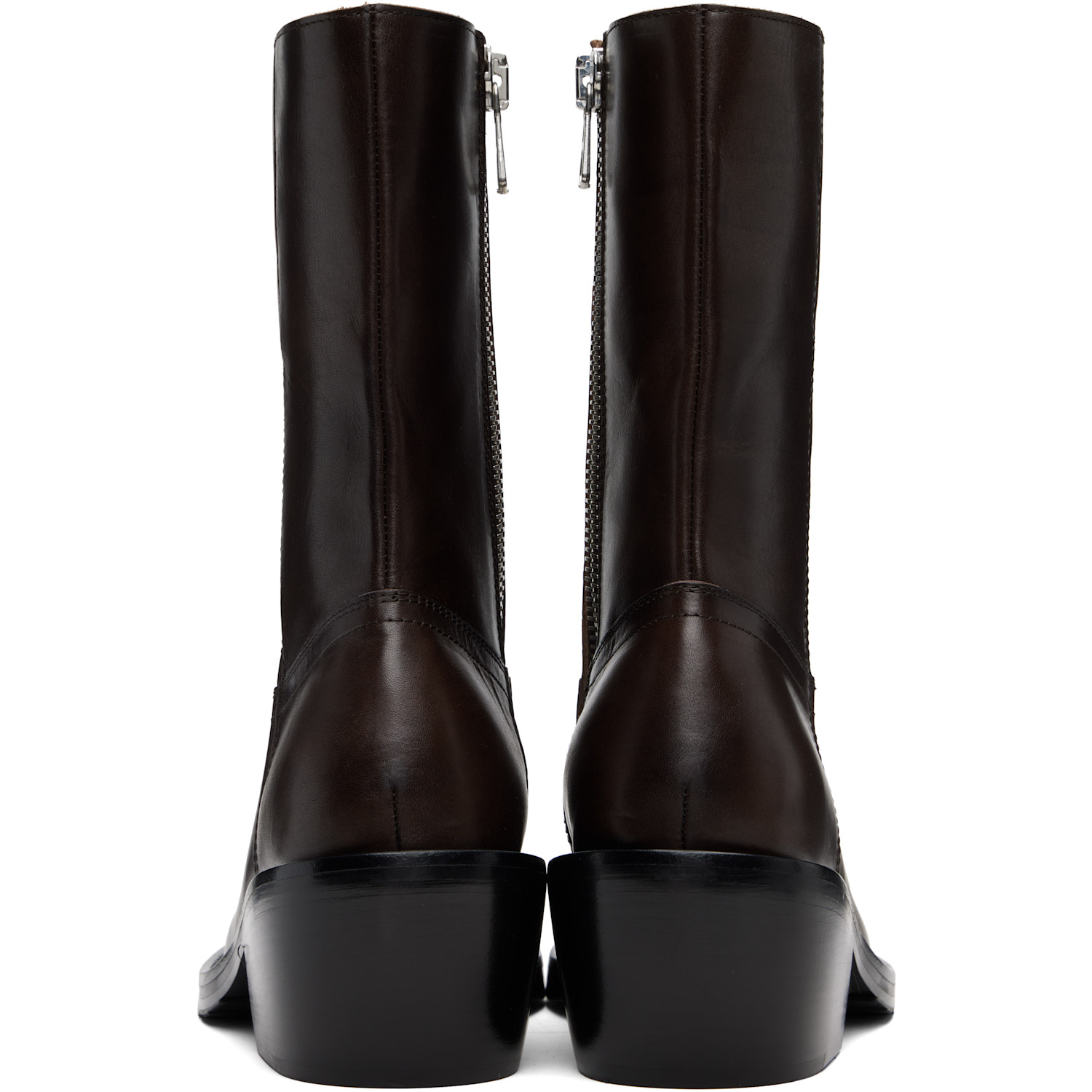  Dries Van Noten Brown Leather Boots 
