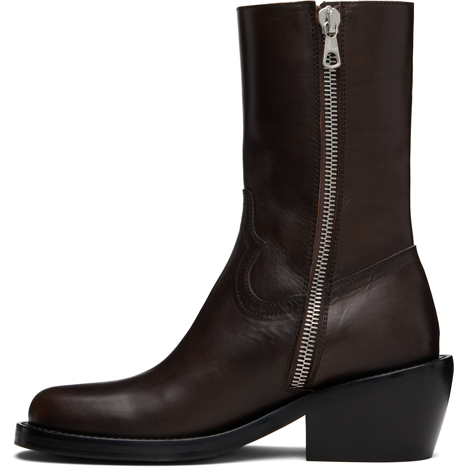  Dries Van Noten Brown Leather Boots 