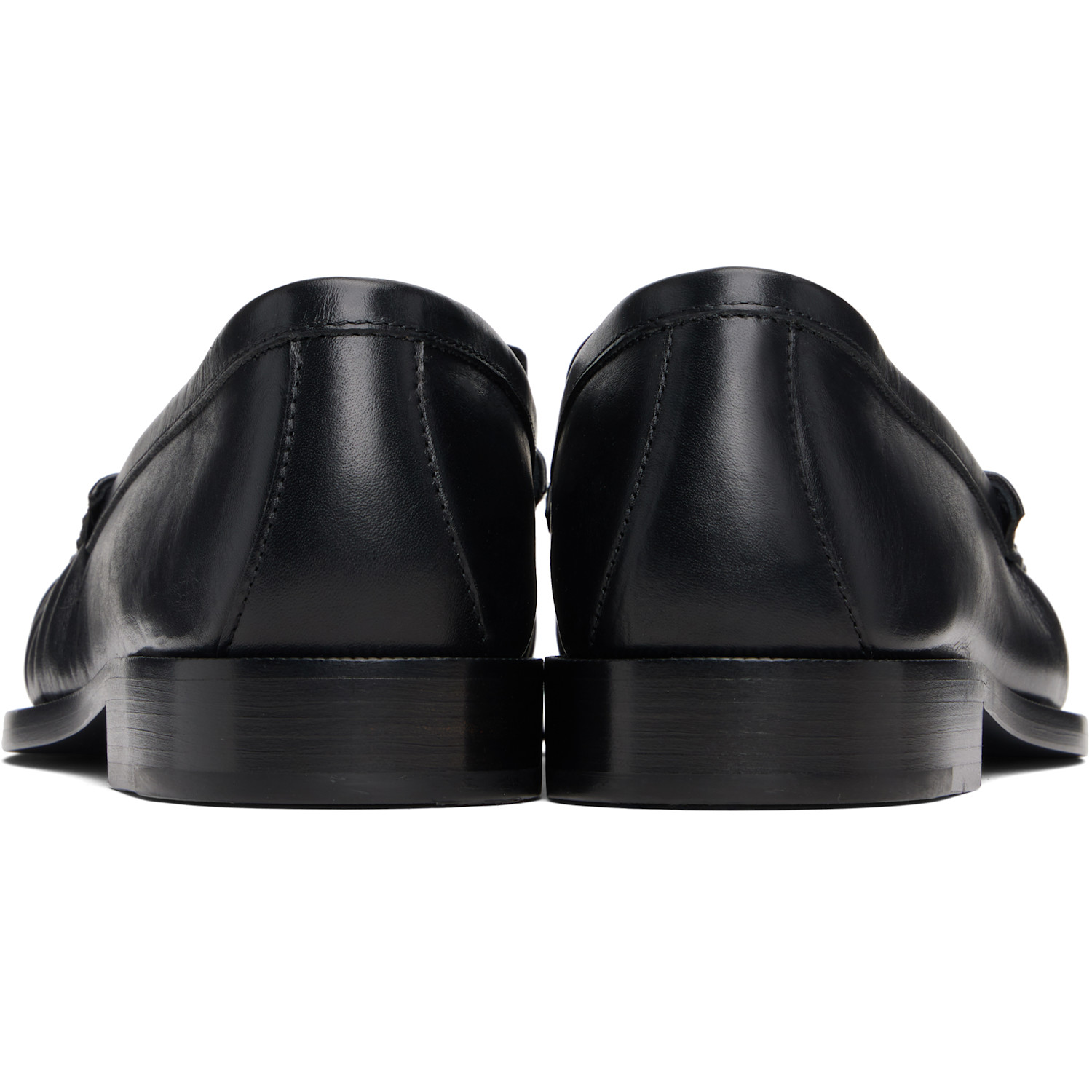  Dries Van Noten Black Leather Loafers 
