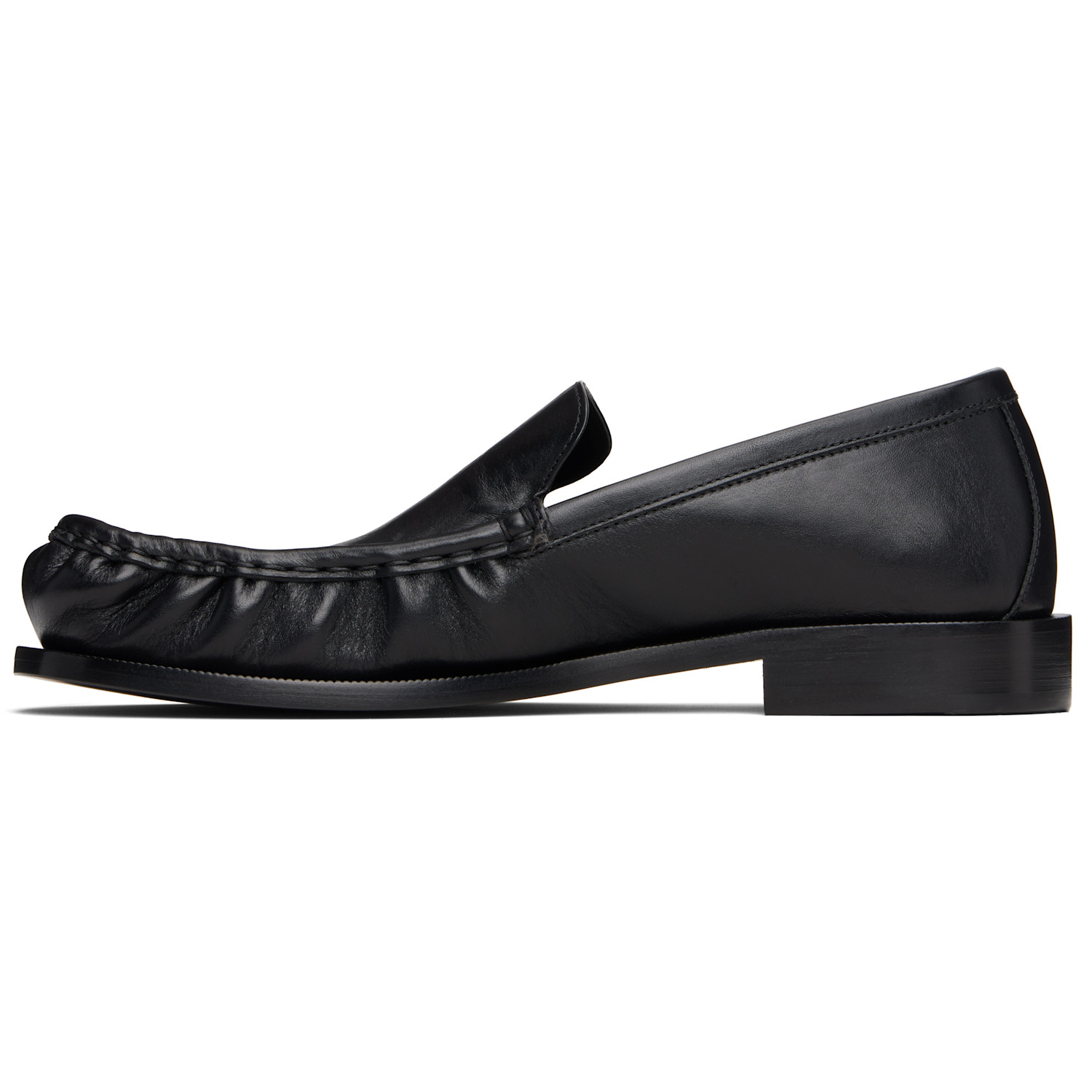  Dries Van Noten Black Leather Loafers 