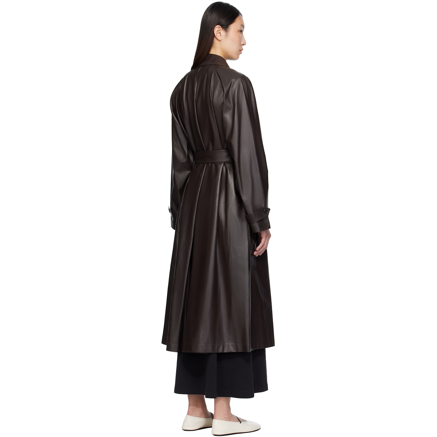  The Row Brown Ryota Leather Coat 