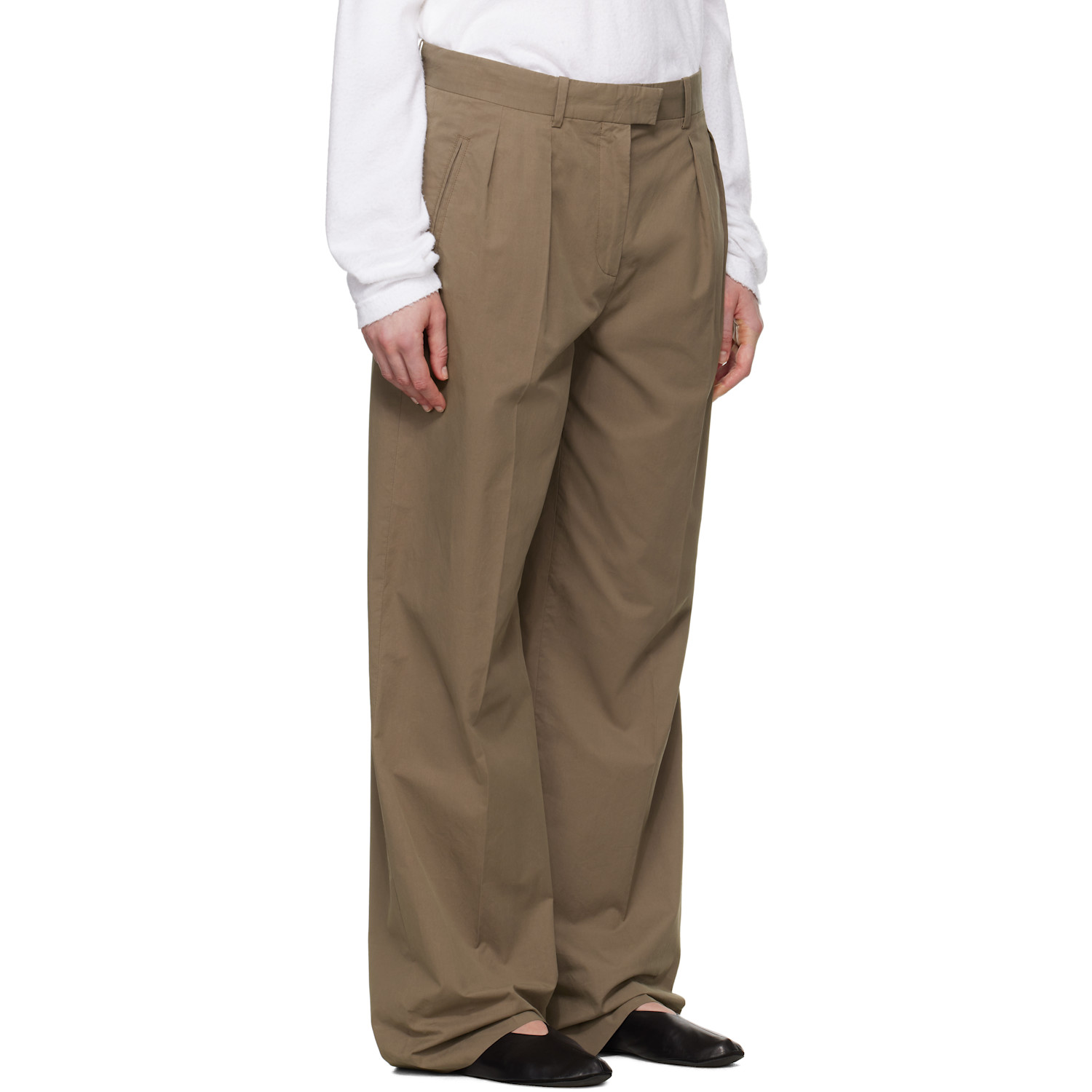  The Row Taupe Alfidis Trousers 