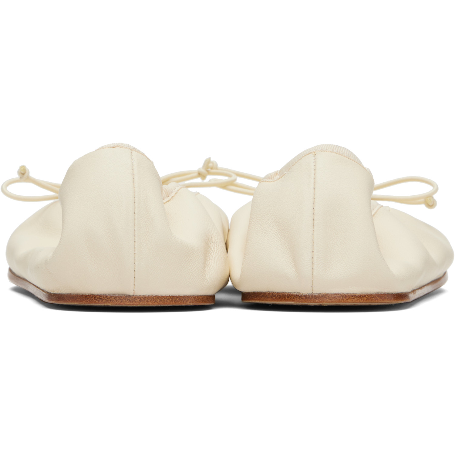  The Row Beige Round Ballerina Flats 