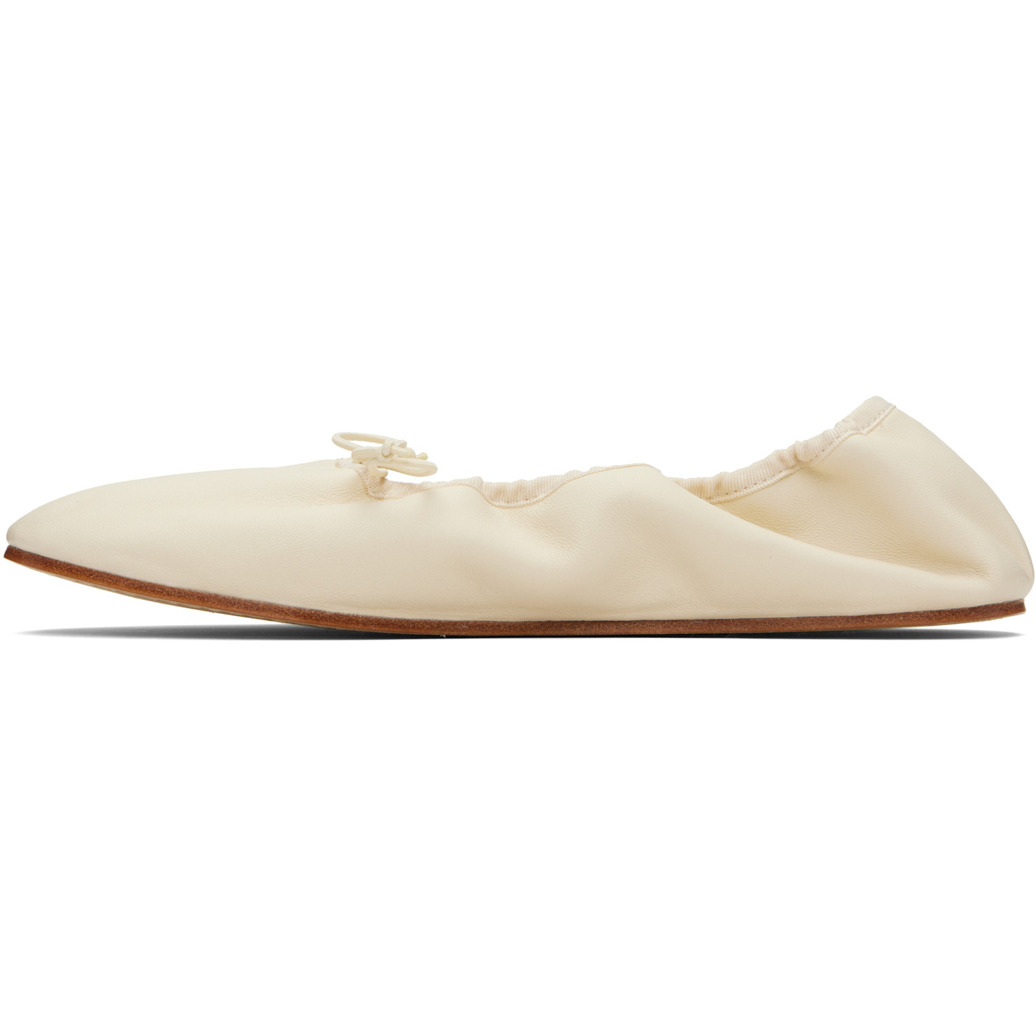  The Row Beige Round Ballerina Flats 