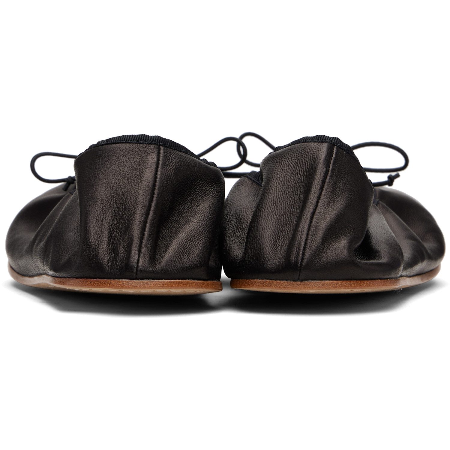  The Row Black Round Ballerina Flats 