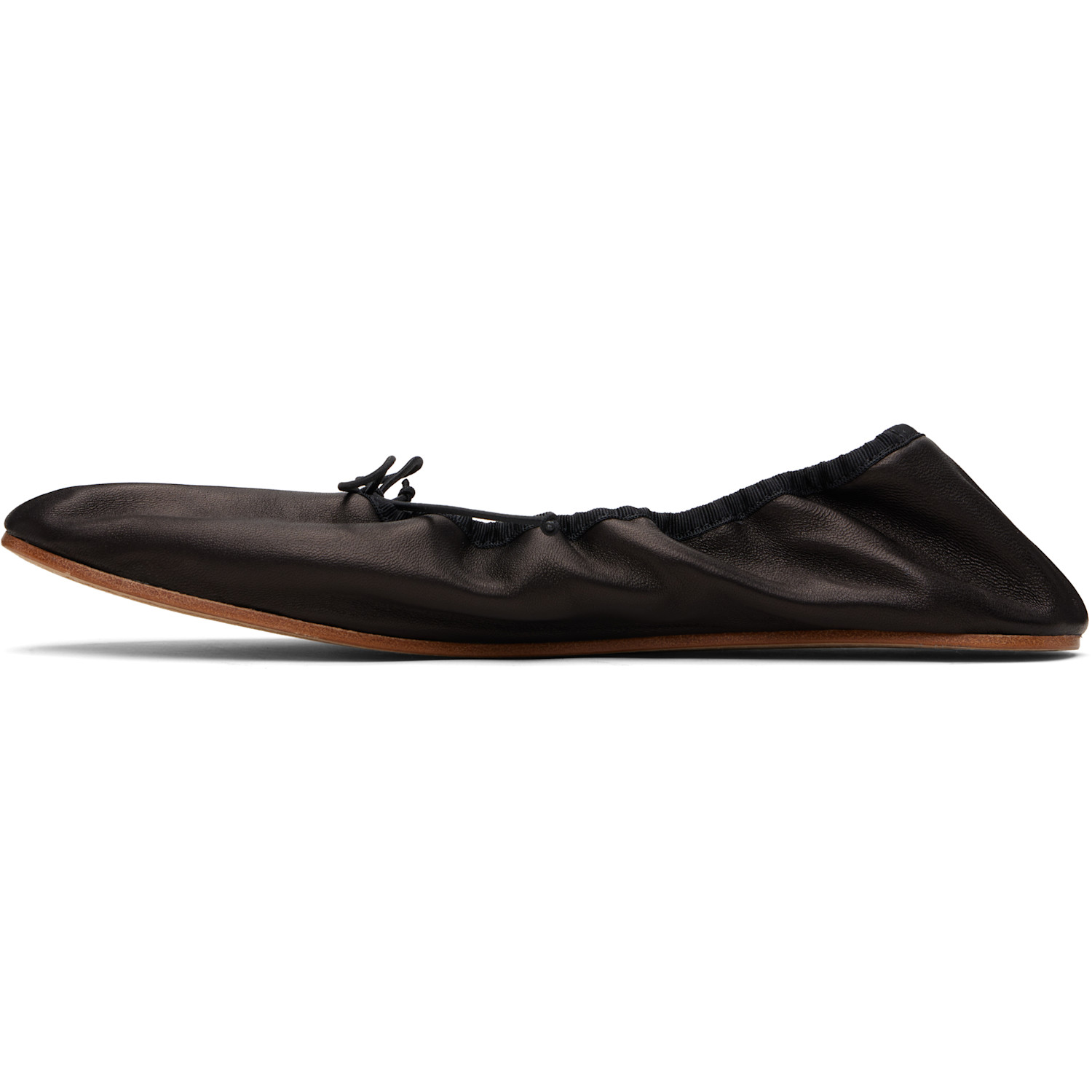  The Row Black Round Ballerina Flats 