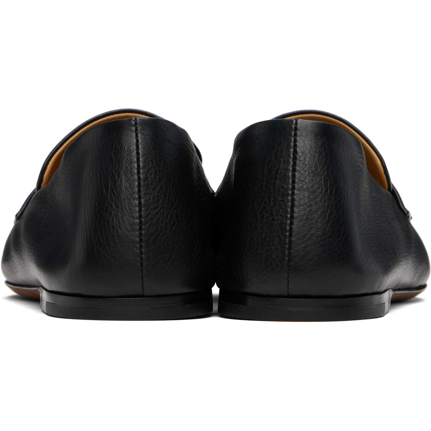  The Row Black Square Loafers 