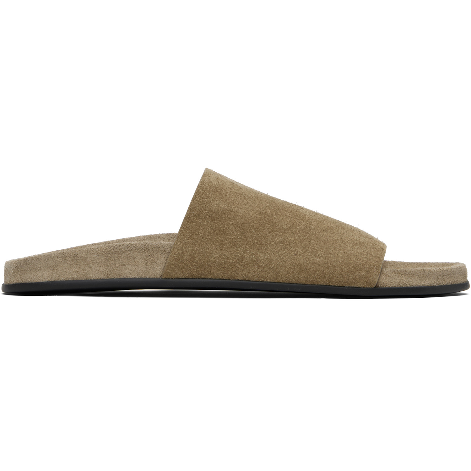 The Row Taupe Hugh Slide Sandals