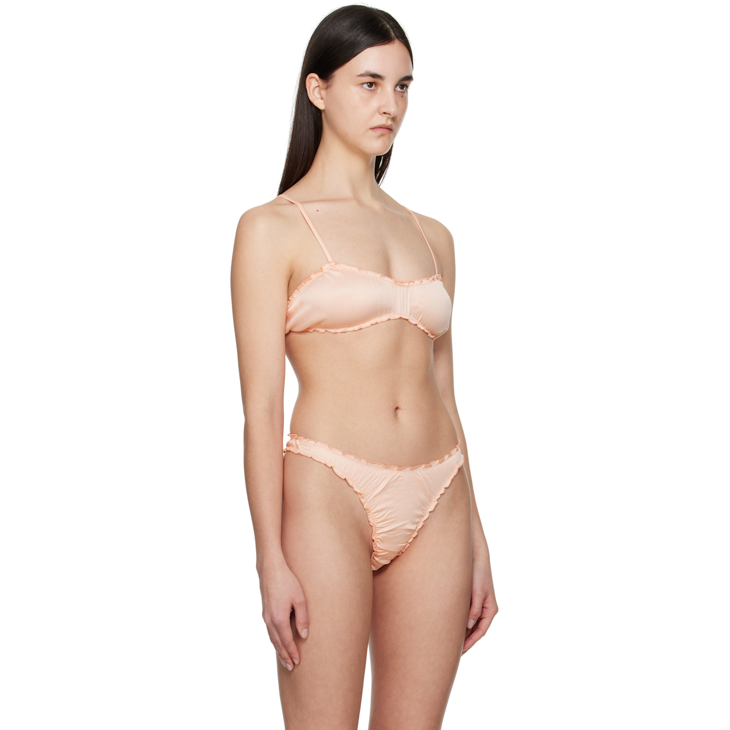  Shadowplay Pink Ruffled Bra 