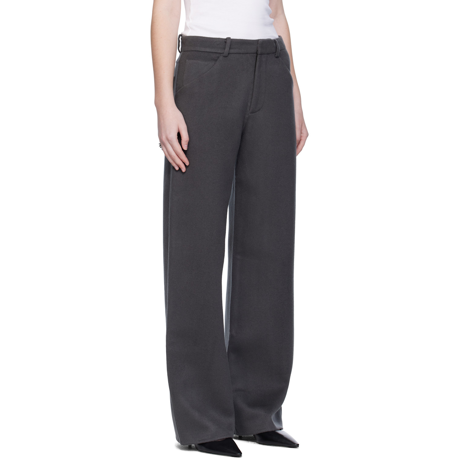  Arch The Gray Handmade Wool Cashmere Trousers 