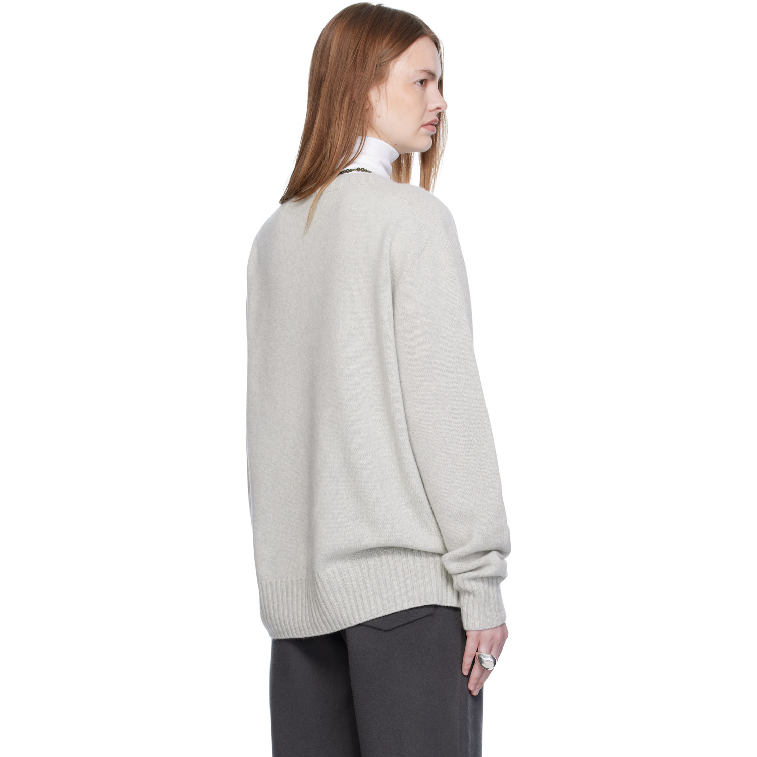  Arch The Gray Cashmere Relaxed Pullover Sweater 
