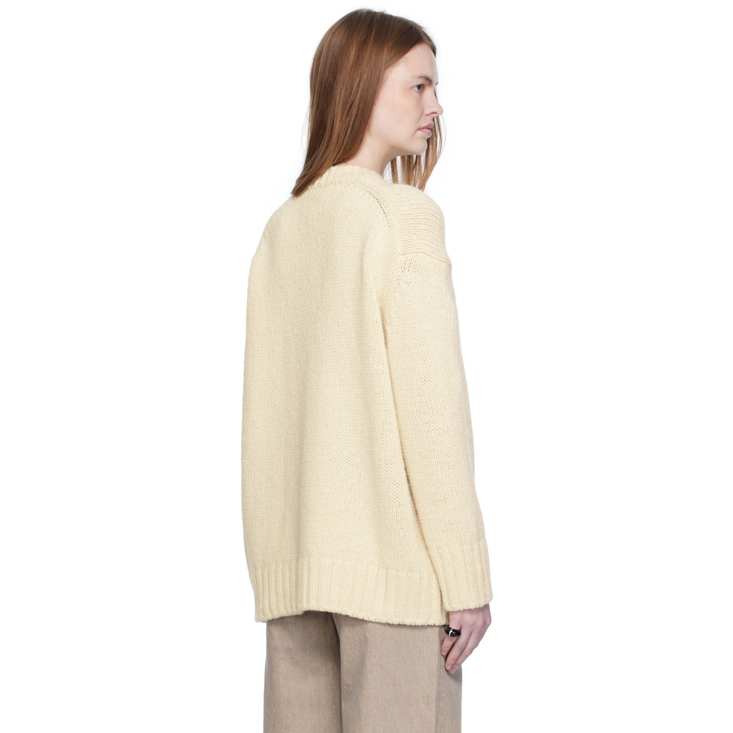 Arch The Off-white Basic Round Neck Knit Sweater 