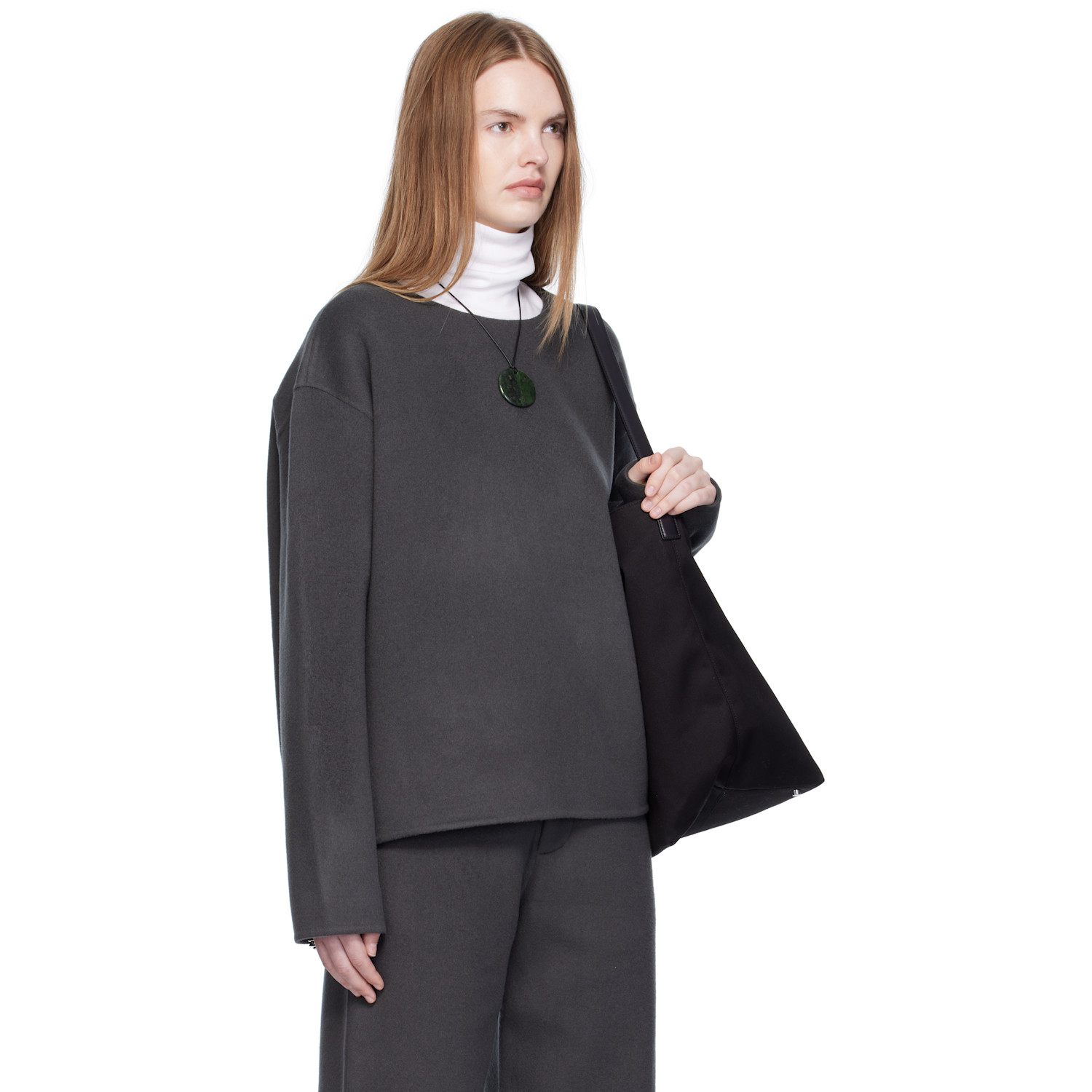  Arch The Gray Handmade Wool Cashmere Top 