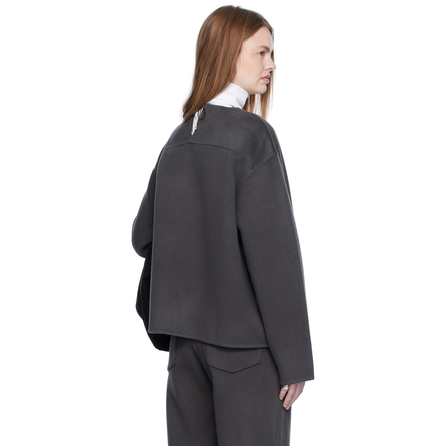  Arch The Gray Handmade Wool Cashmere Top 
