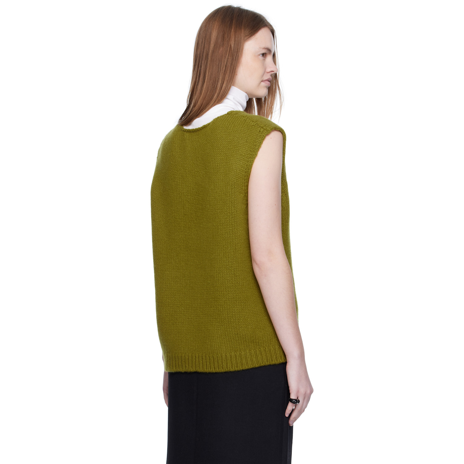  Arch The Green Cashmere Knit Vest 