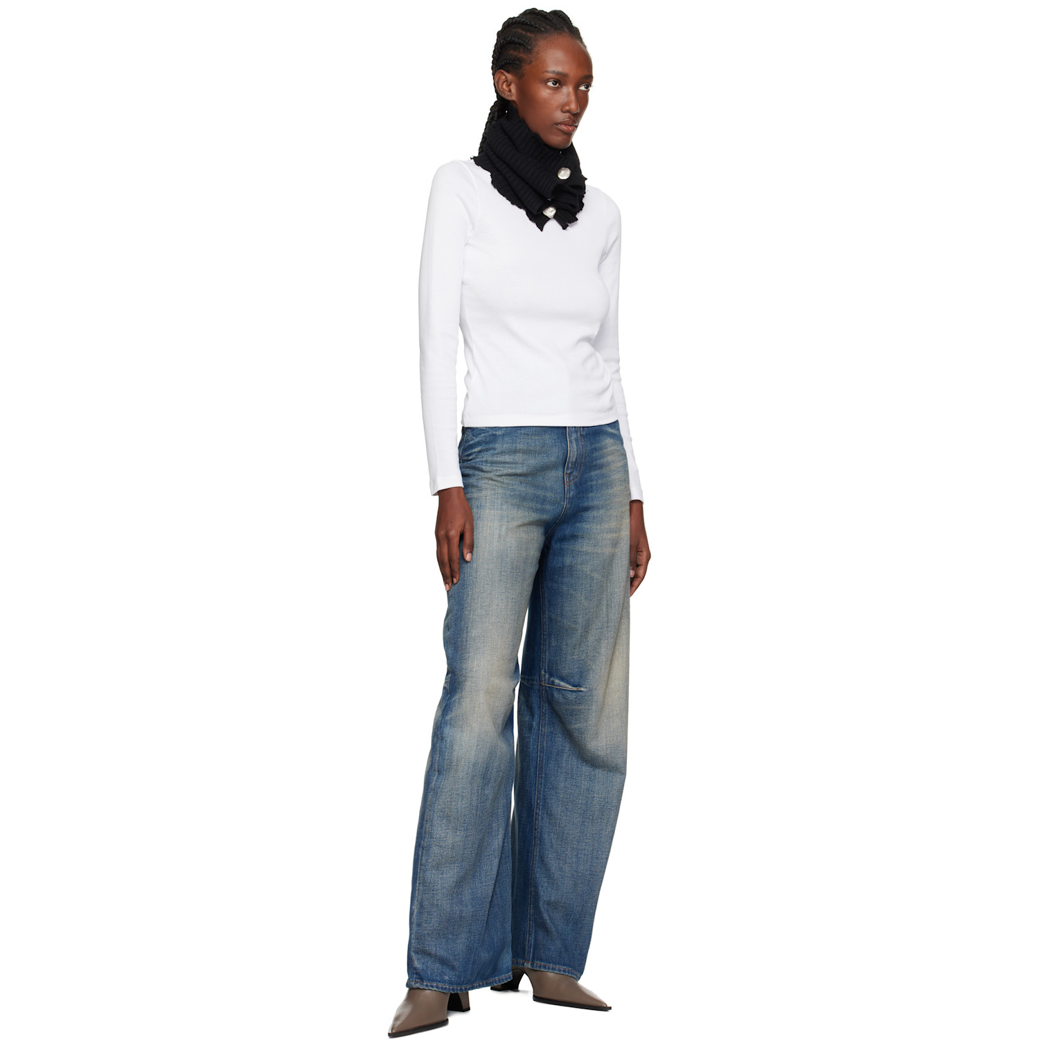  Andersson Bell Black Roghen Wool Tube Scarf 