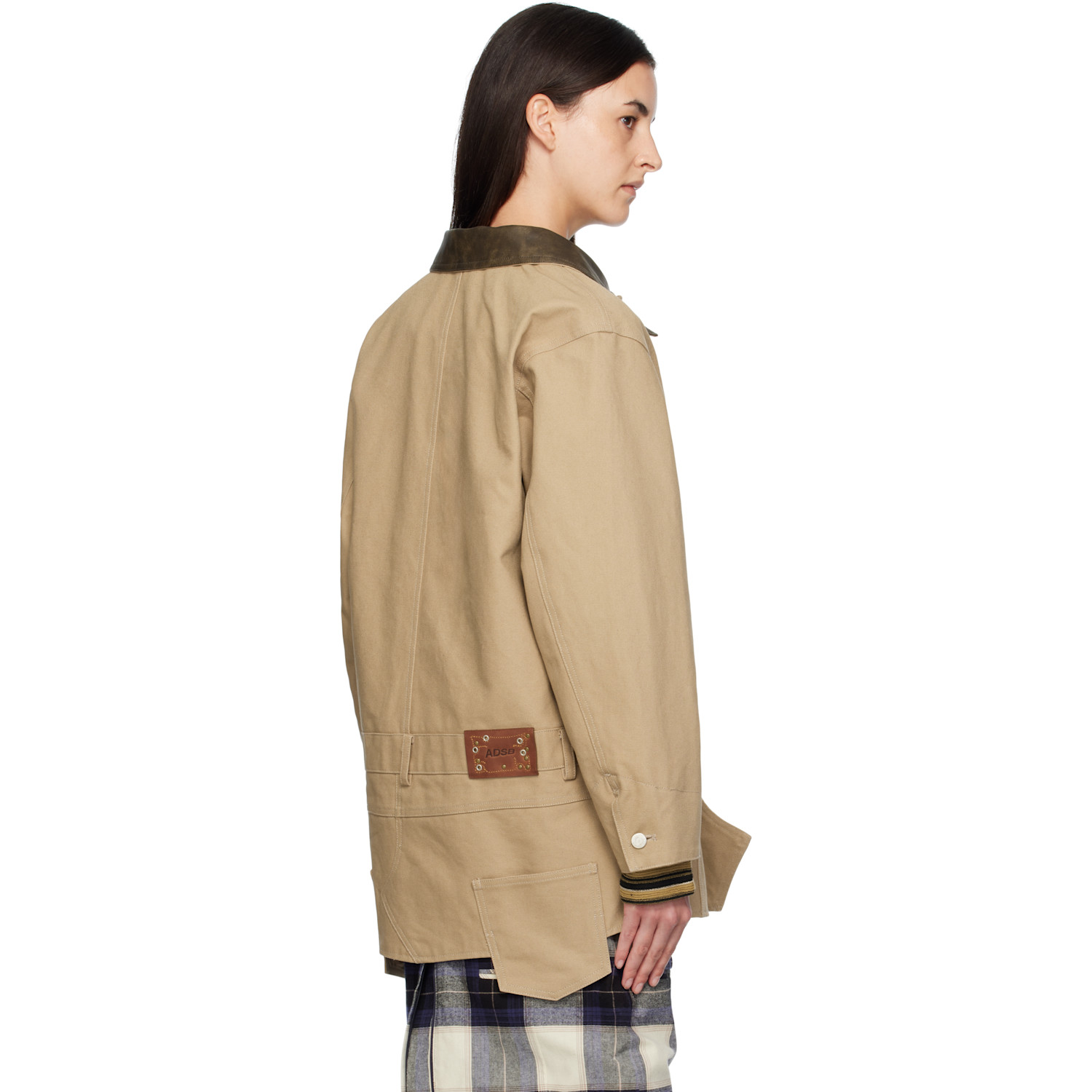  Andersson Bell Beige Carpenter Shorts Inserted Coat 