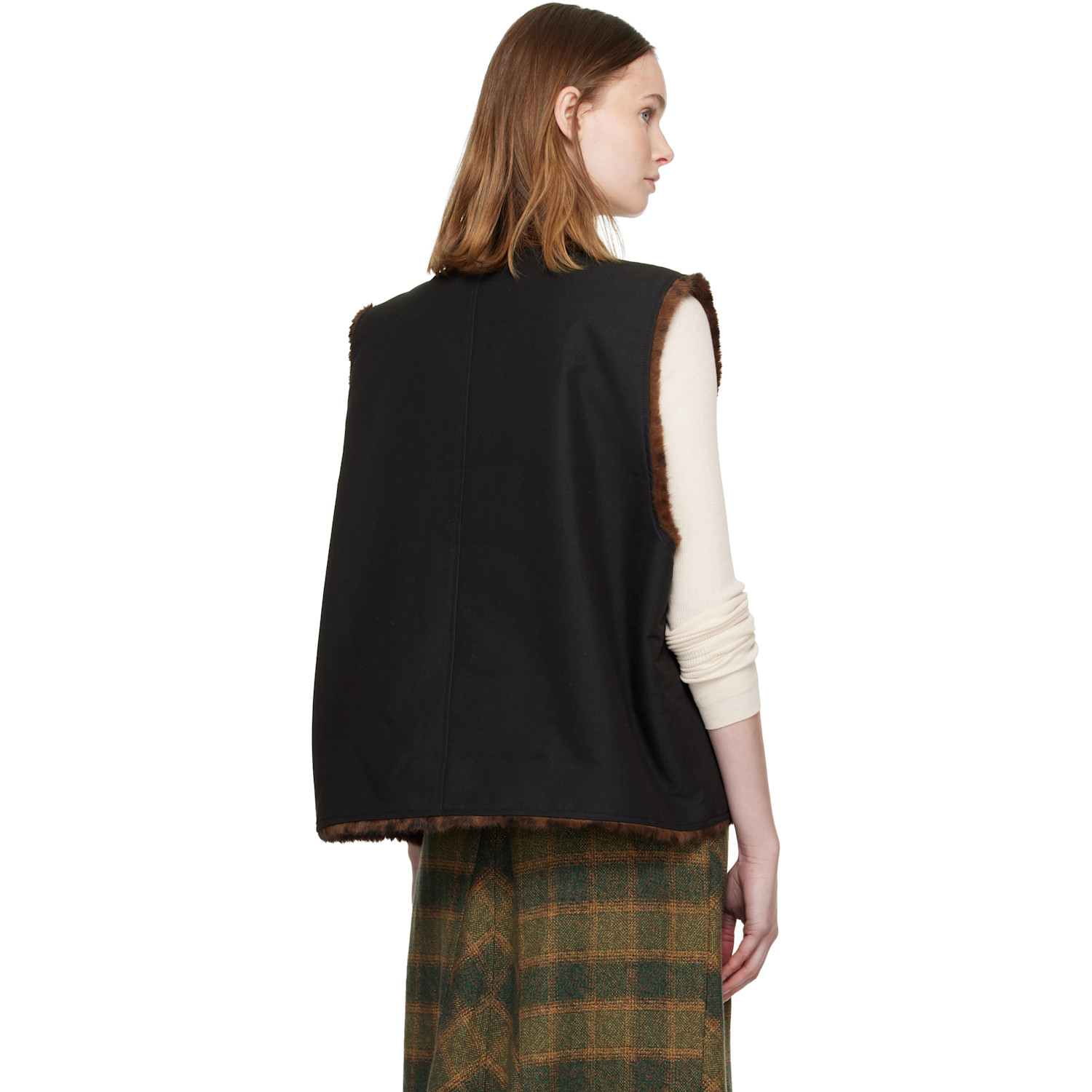  Andersson Bell Black Collarless Pocket Vest 