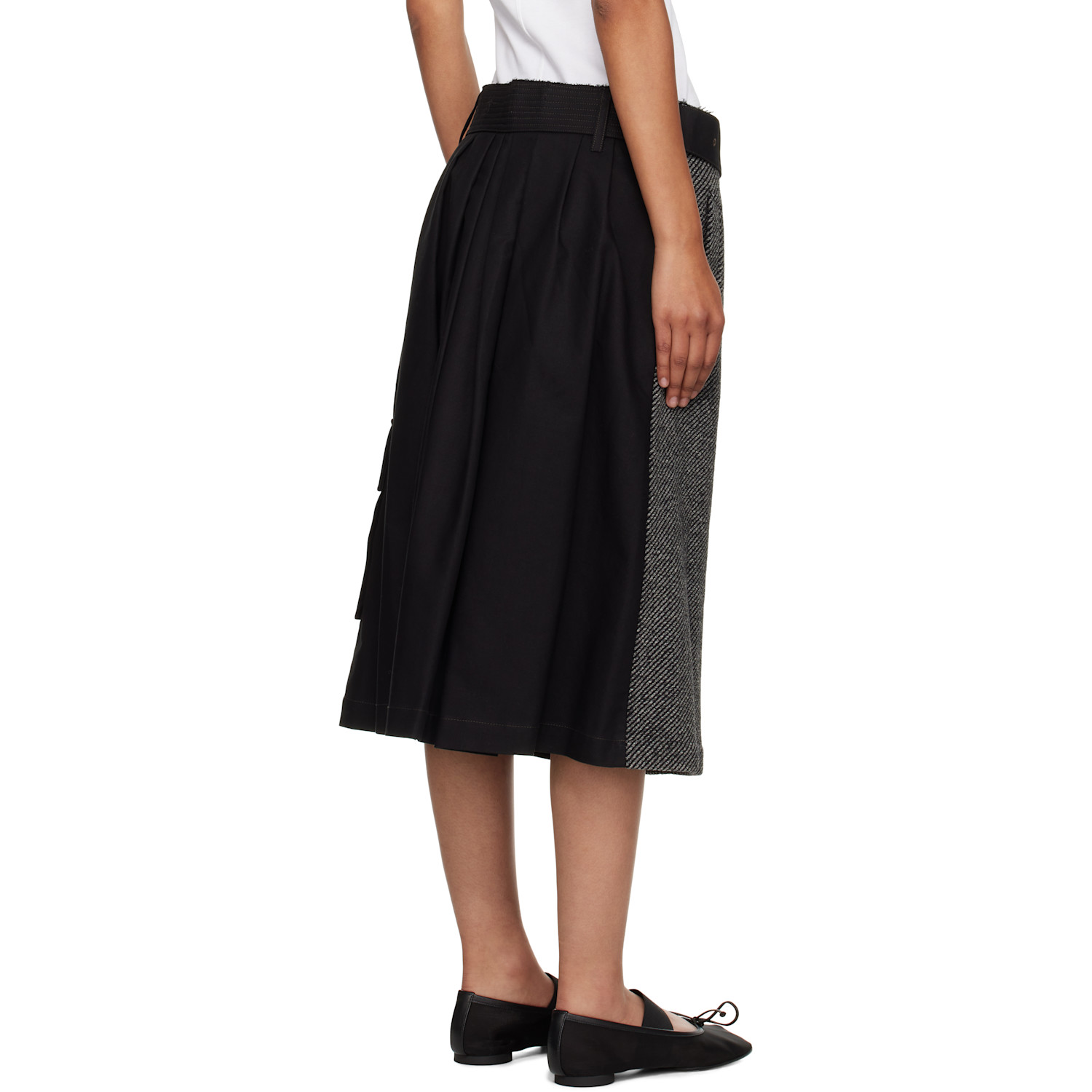  Andersson Bell Black Whitney Trench Pleats Midi Skirt 