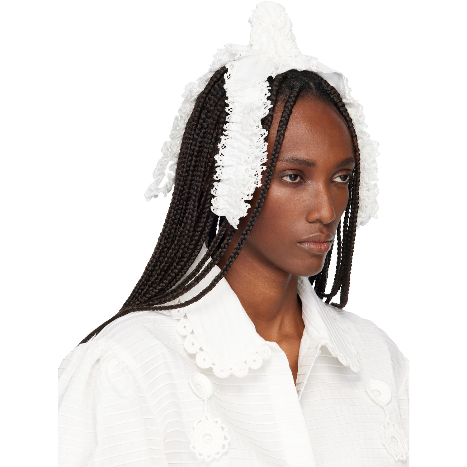  Róisín Pierce Off-white Women Swirl Shoot Woven Hair Clip 