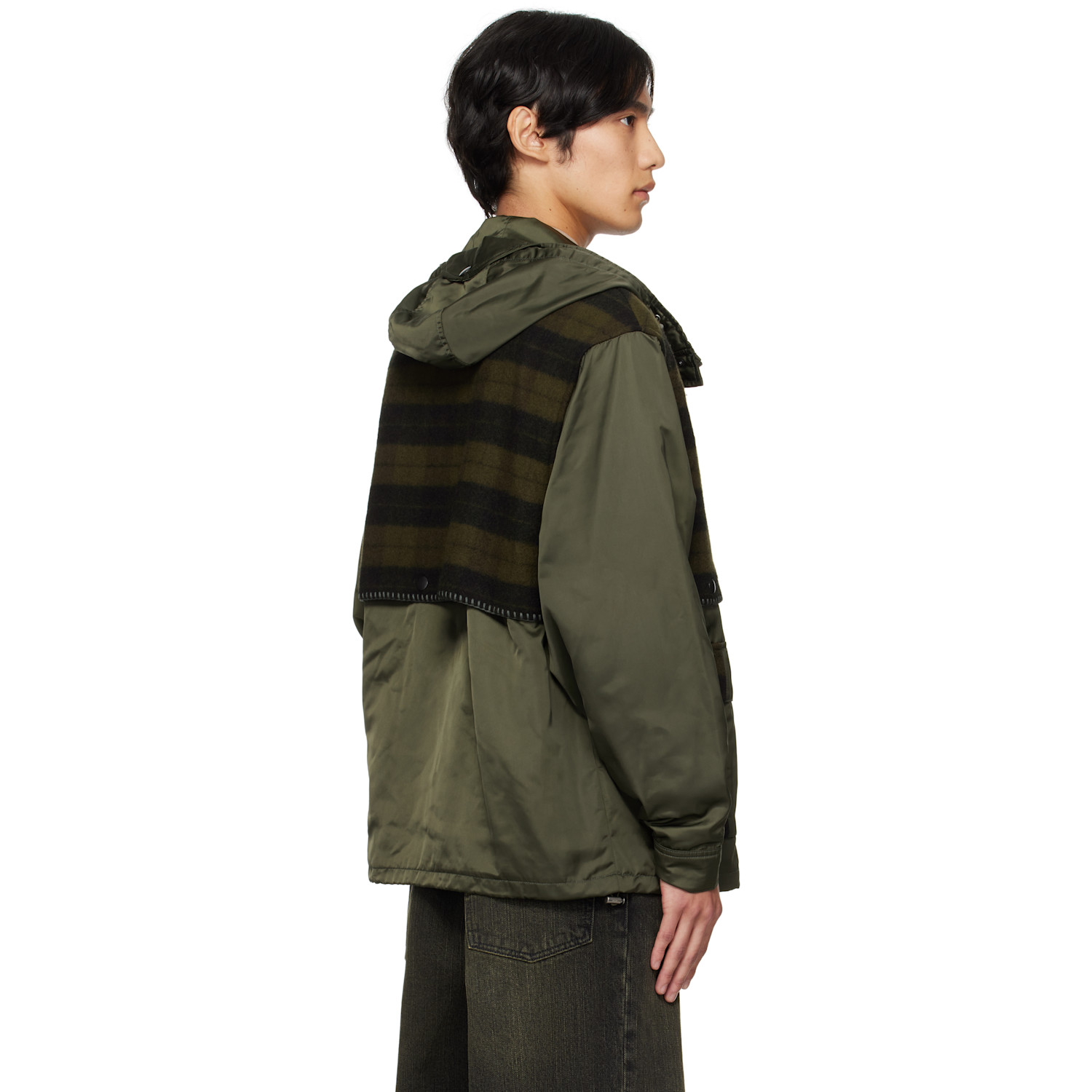  Andersson Bell Khaki Check Layered Jacket 