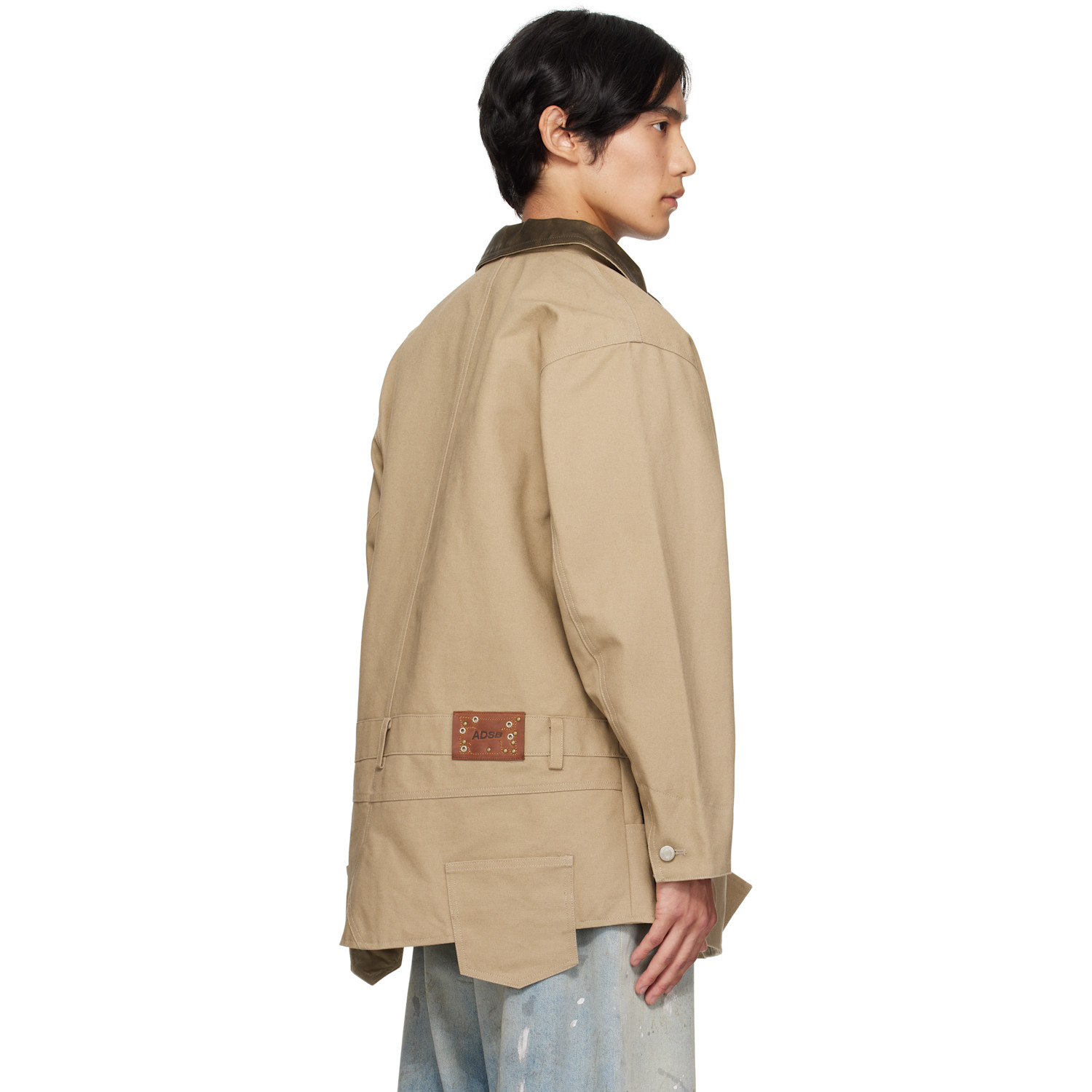  Andersson Bell Beige Carpenter Shorts Inserted Coat 