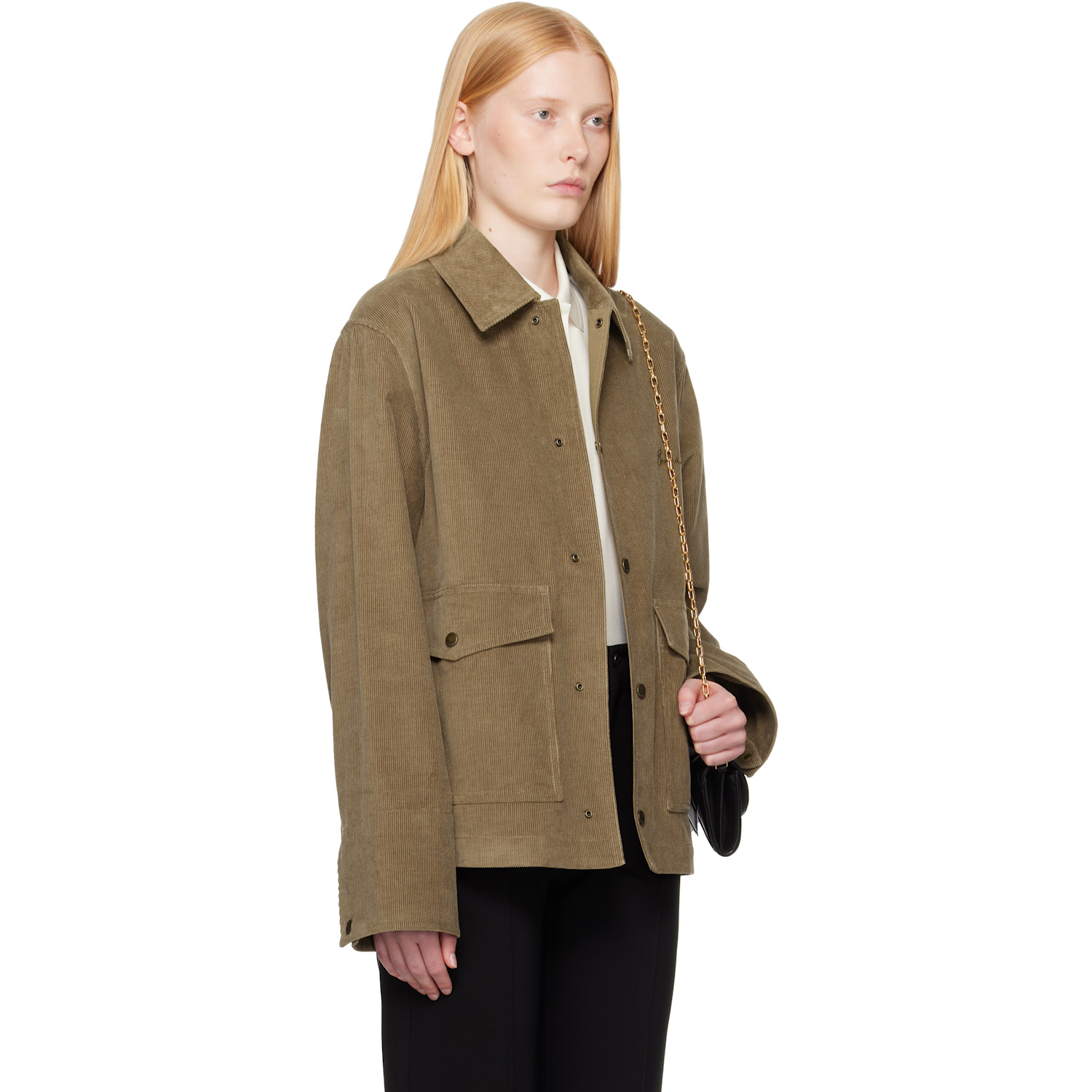  Burberry Taupe Corduroy Jacket 