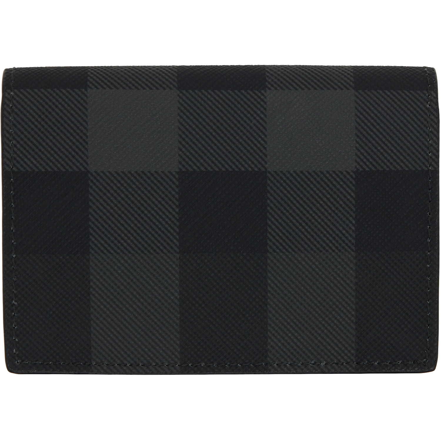  Burberry Black Check Folding Card Holder 