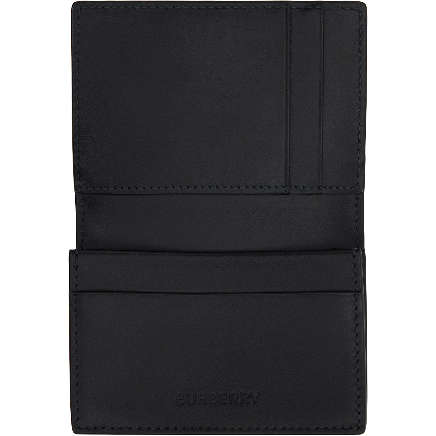  Burberry Black Check Folding Card Holder 