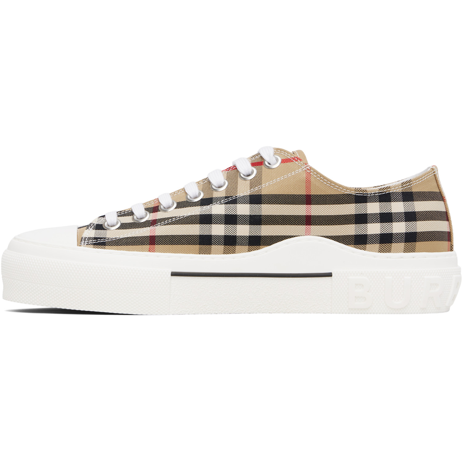  Burberry Beige Check Sneakers 