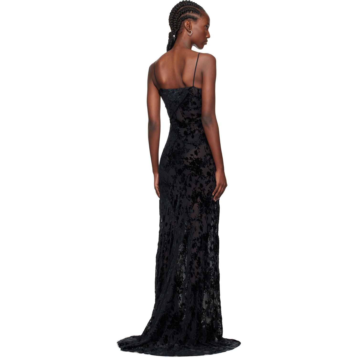  Ann Demeulemeester Black Aaricia Bias Slip Maxi Dress 