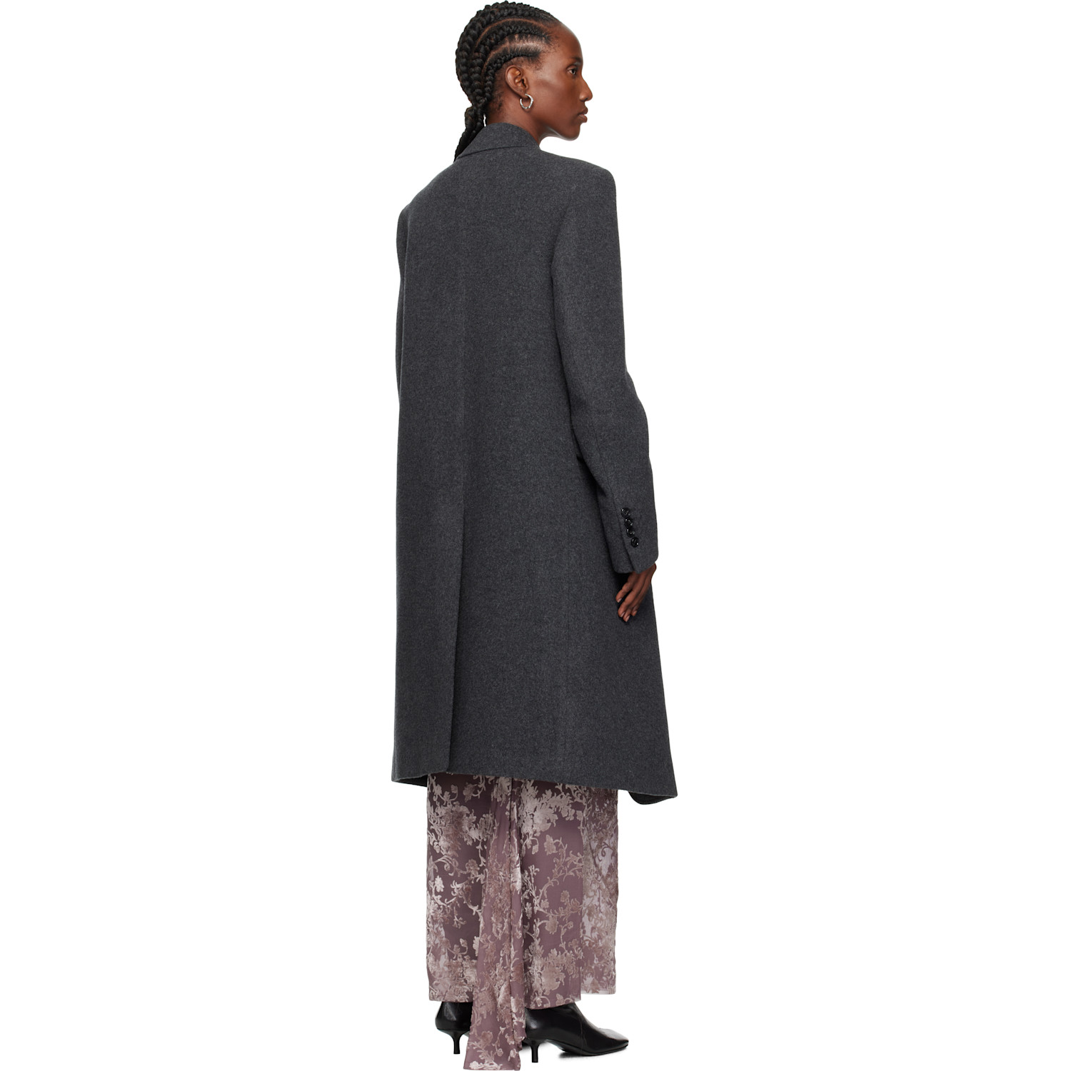  Ann Demeulemeester Gray Viv High Comfort Tailored Coat 